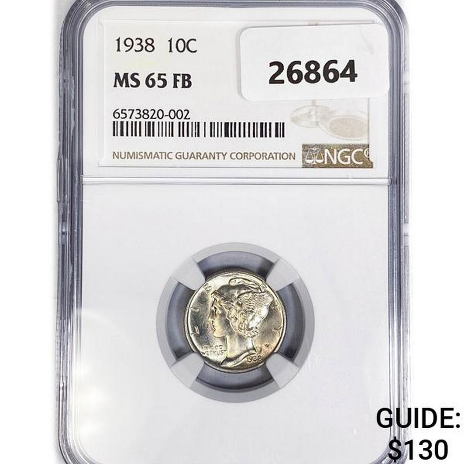 1938 Mercury Silver Dime NGC MS65 FB (1 of 2)