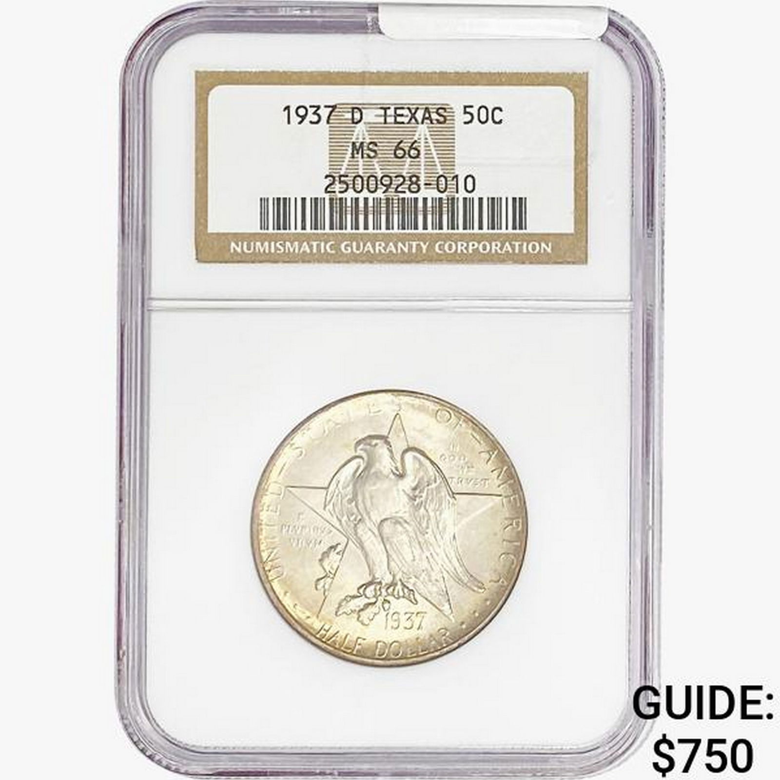 1937-D Texas Half Dollar NGC MS66 (1 of 2)