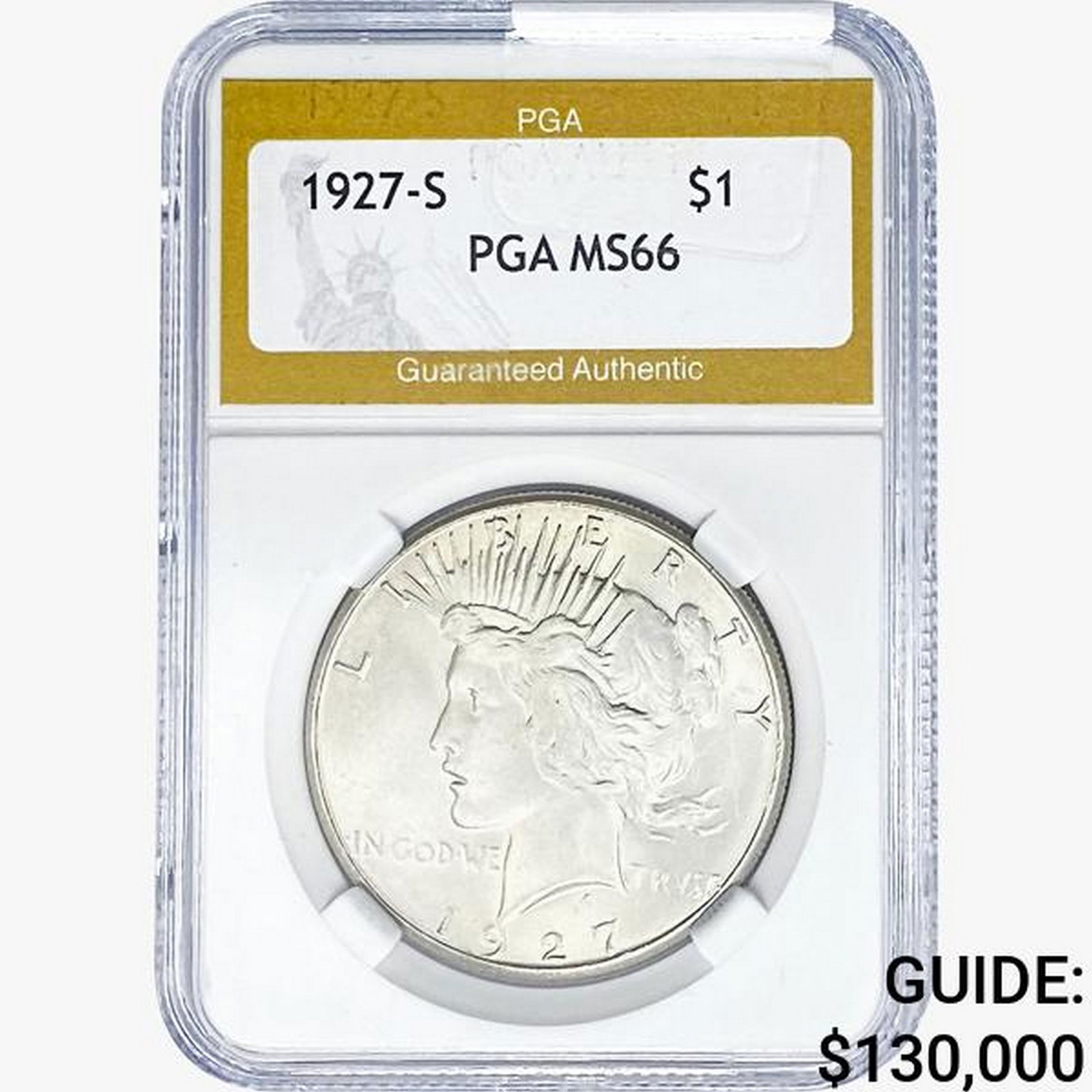 1927-S Silver Peace Dollar PGA MS66 (1 of 2)