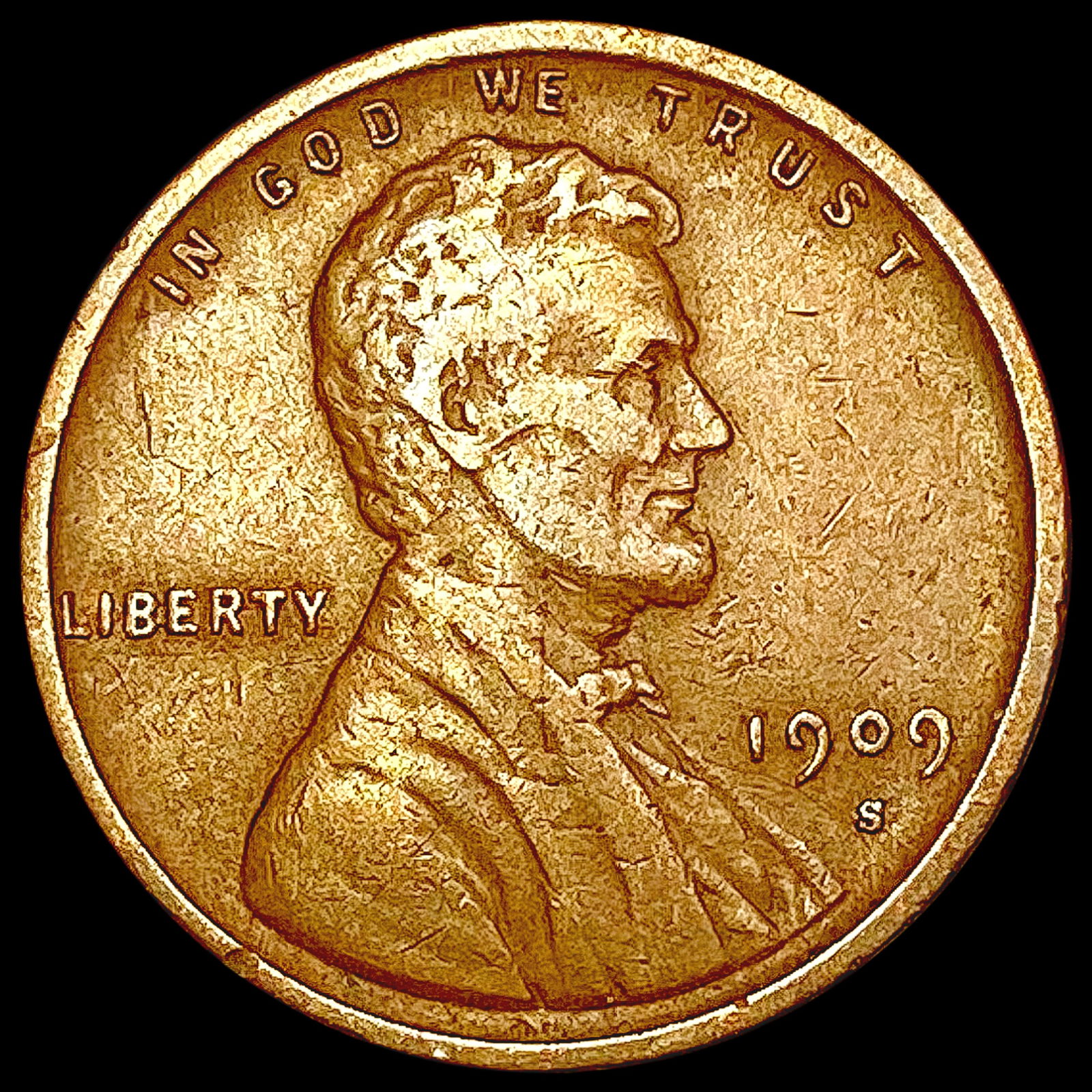 1909-S Wheat Cent CLOSELY UNCIRCULATED (1 of 2)