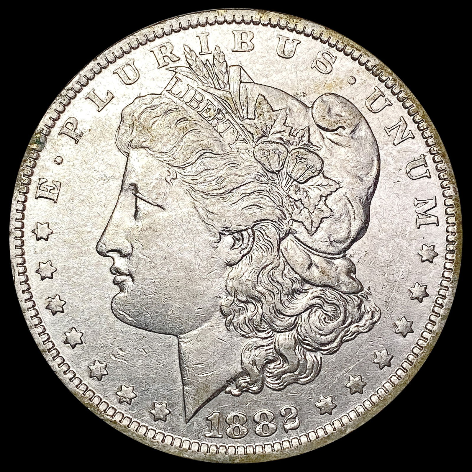 1882-O/S Morgan Silver Dollar CLOSELY UNCIRCULATED (1 of 2)