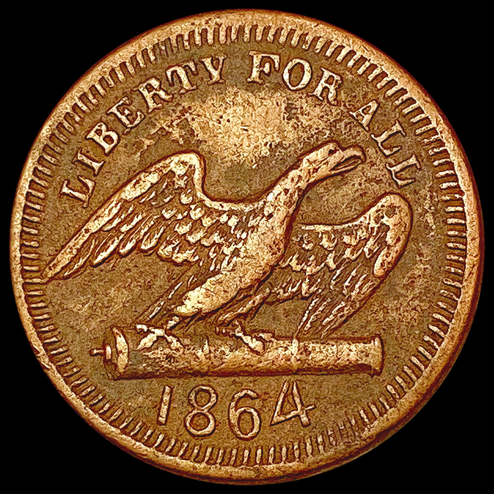 1864 Civil War Token; Eagle LIGHTLY CIRCULATED (1 of 2)