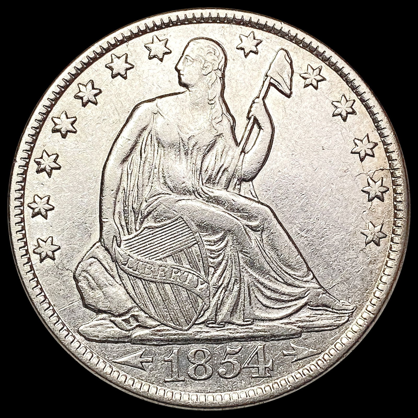1854-O Arrows Seated Liberty Half Dollar CHOICE AU (1 of 2)