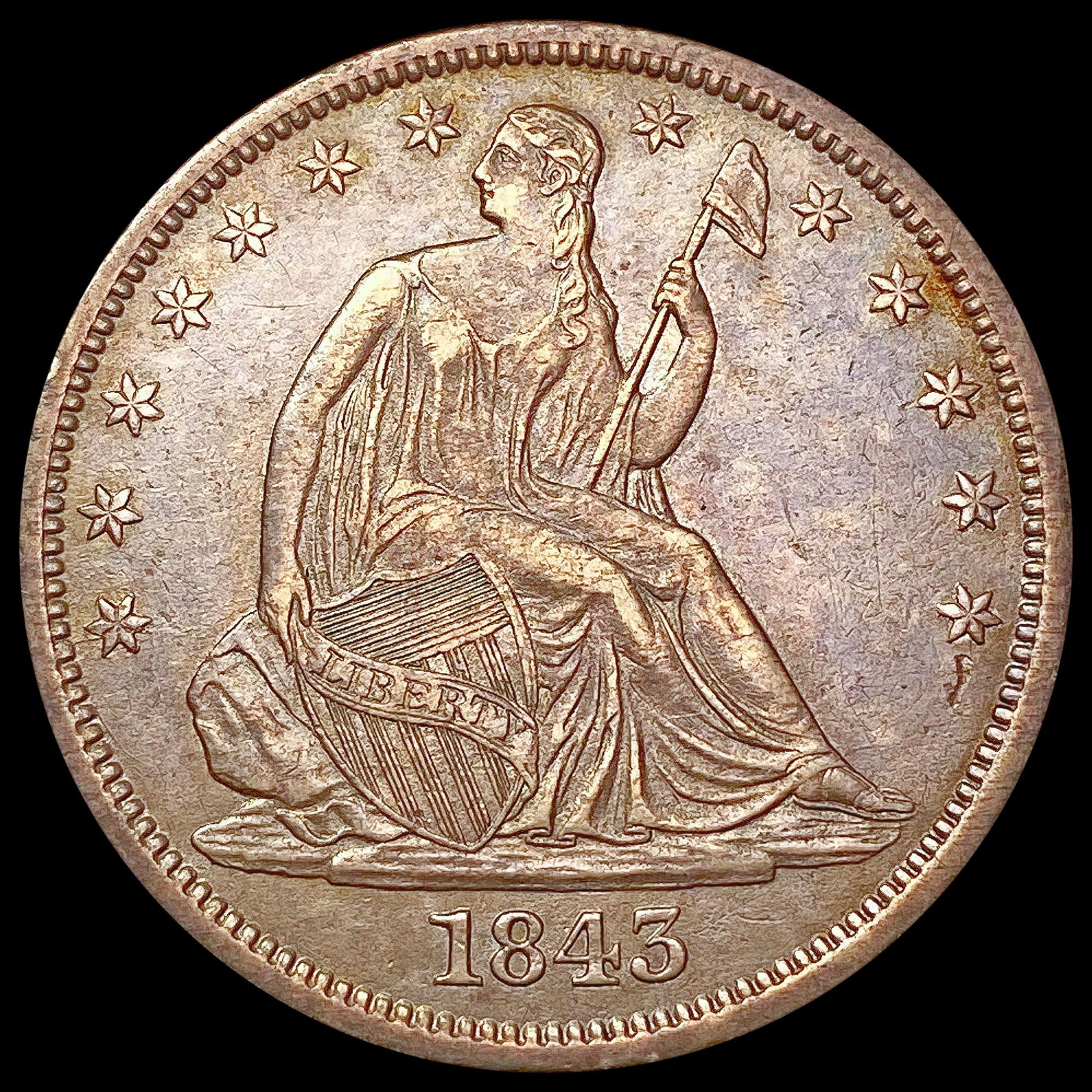 1843-O Seated Liberty Half Dollar CLOSELY UNCIRCULATED (1 of 2)