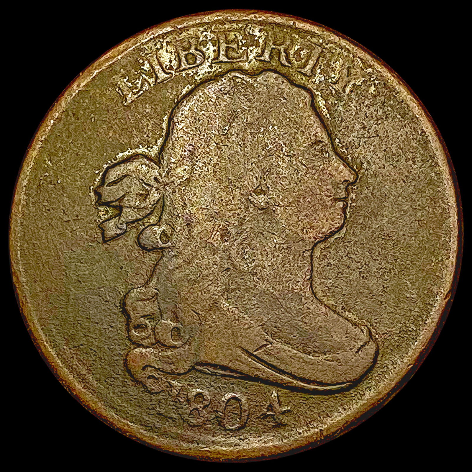 1804 Draped Bust Half Cent NICELY CIRCULATED (1 of 2)