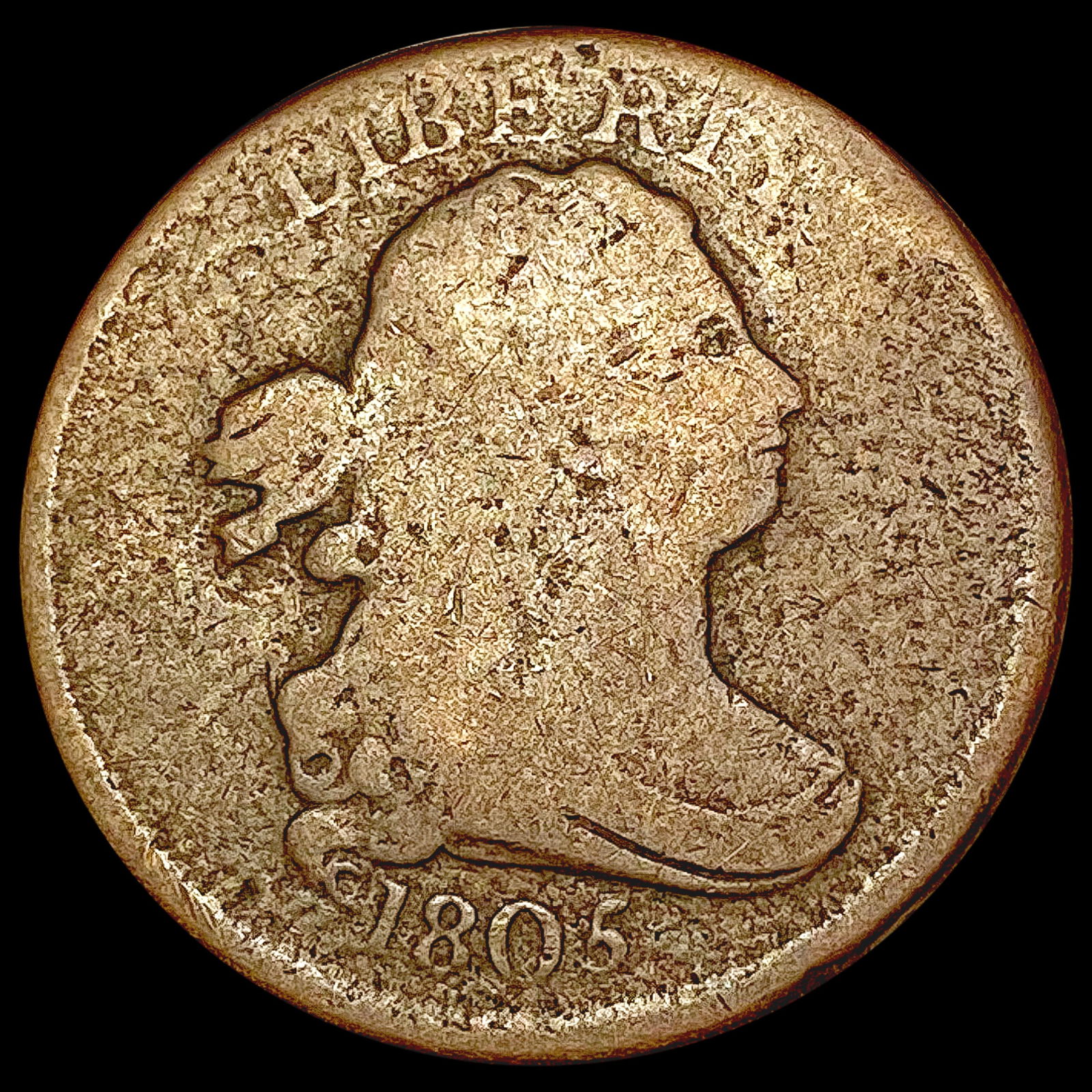 1805 Draped Bust Half Cent NICELY CIRCULATED (1 of 2)