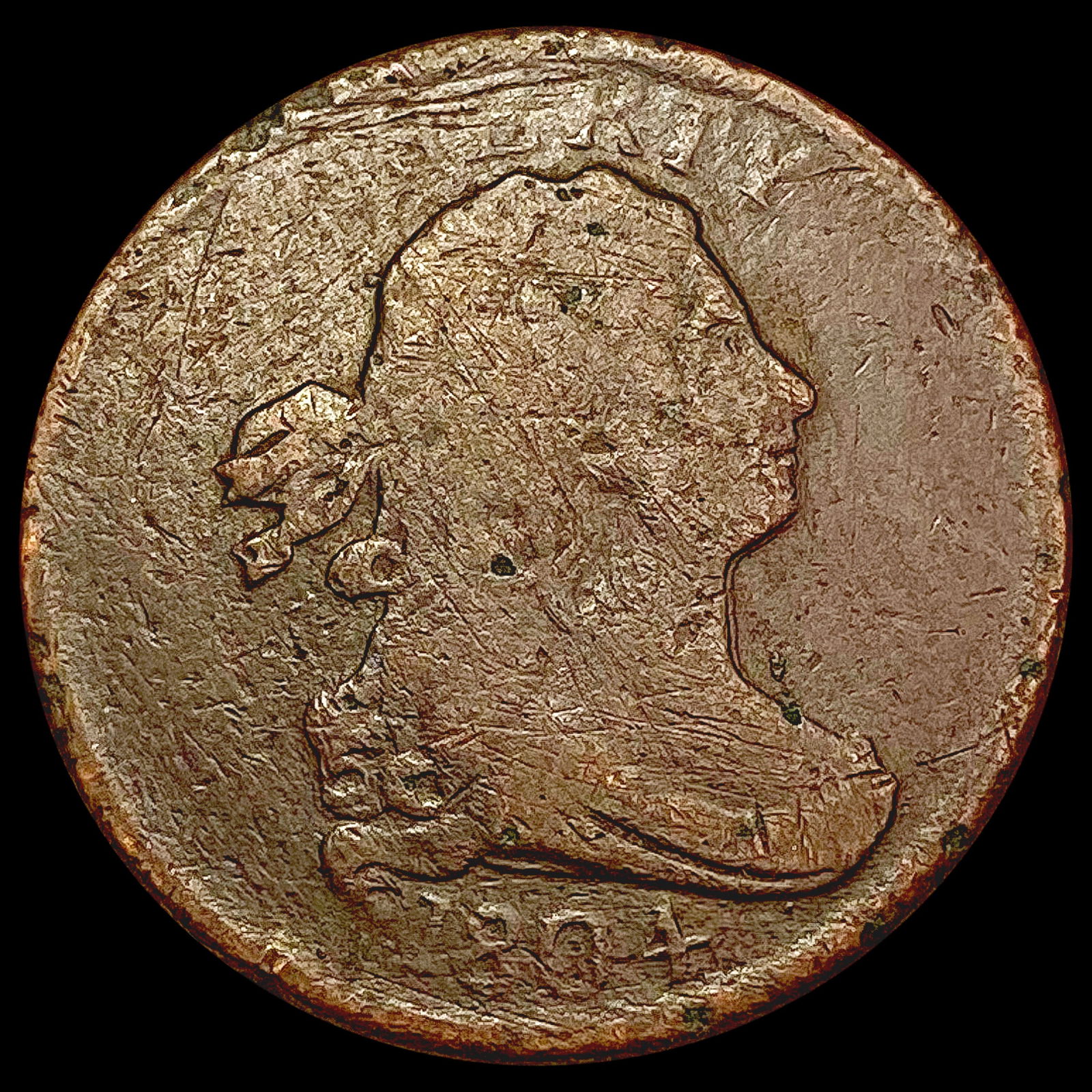 1804 Draped Bust Half Cent NICELY CIRCULATED (1 of 2)