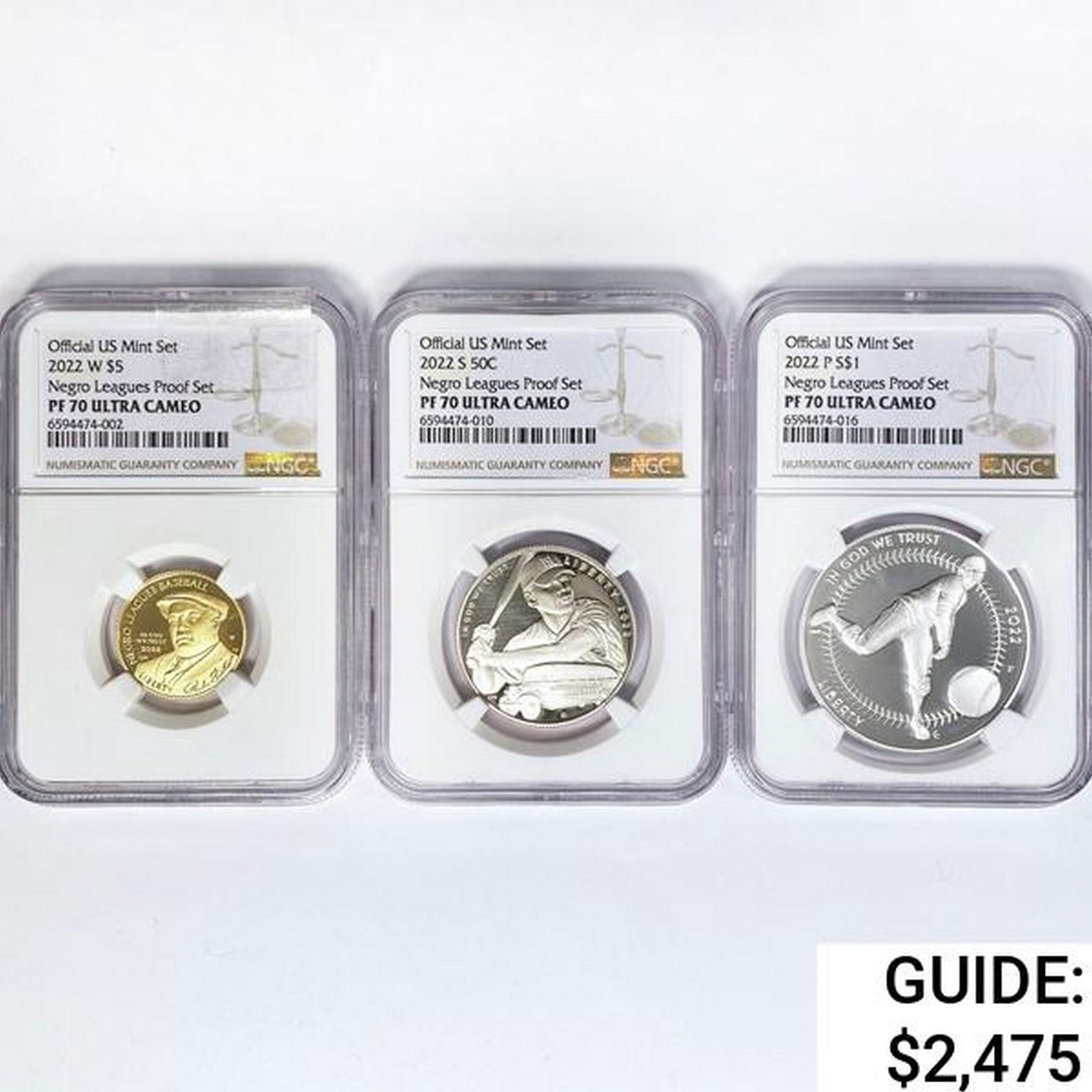 2022 Negro Leagues Proof Set (3) NGC PF UC (1 of 2)