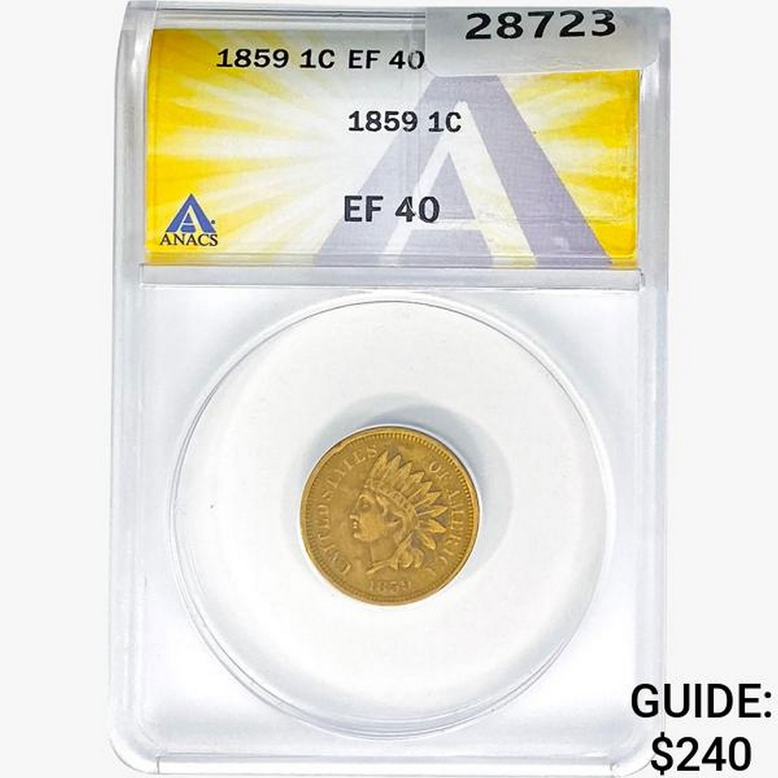 1859 Indian Head Cent ANACS EF40 (1 of 2)