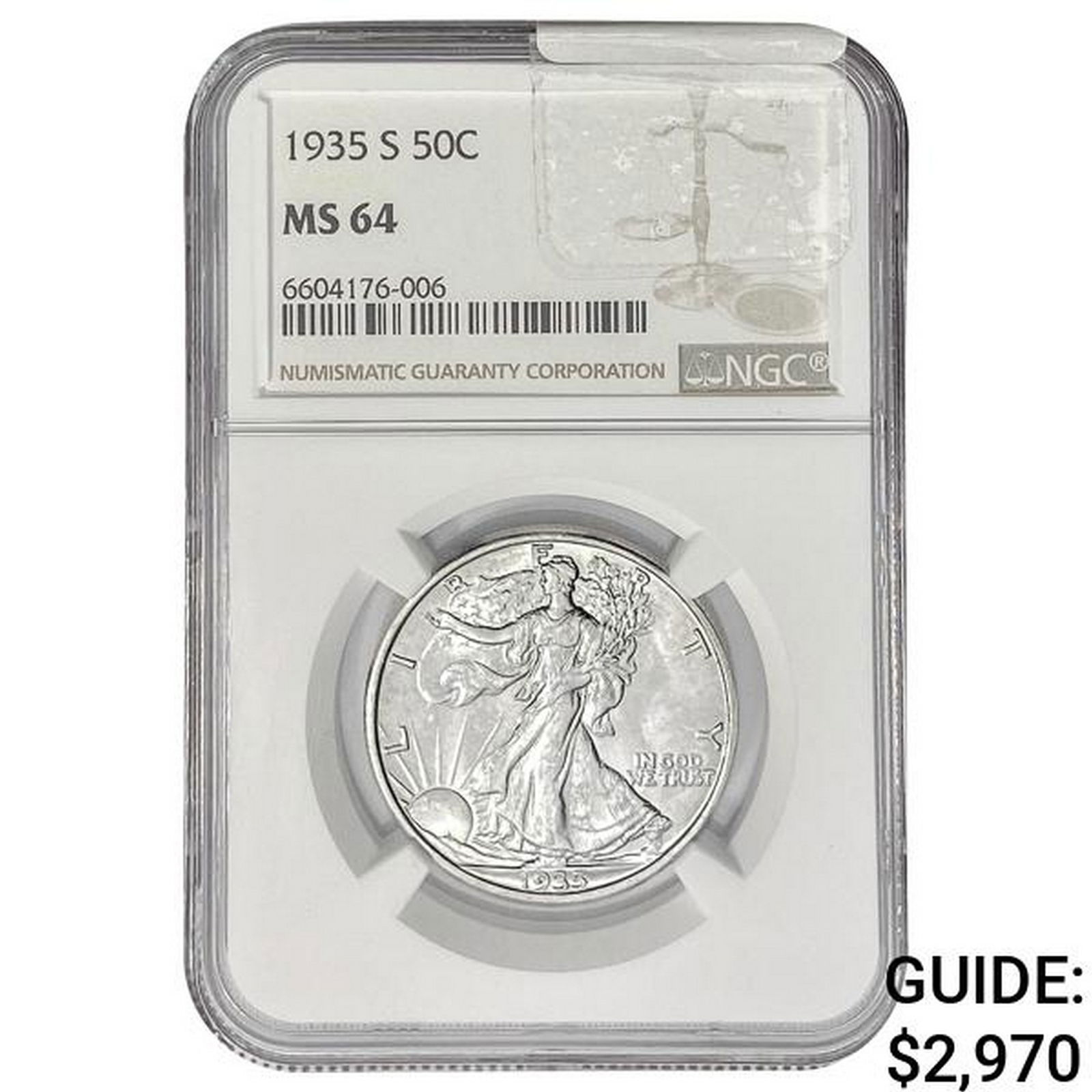 1935-S Walking Liberty Half Dollar NGC MS64 (1 of 2)