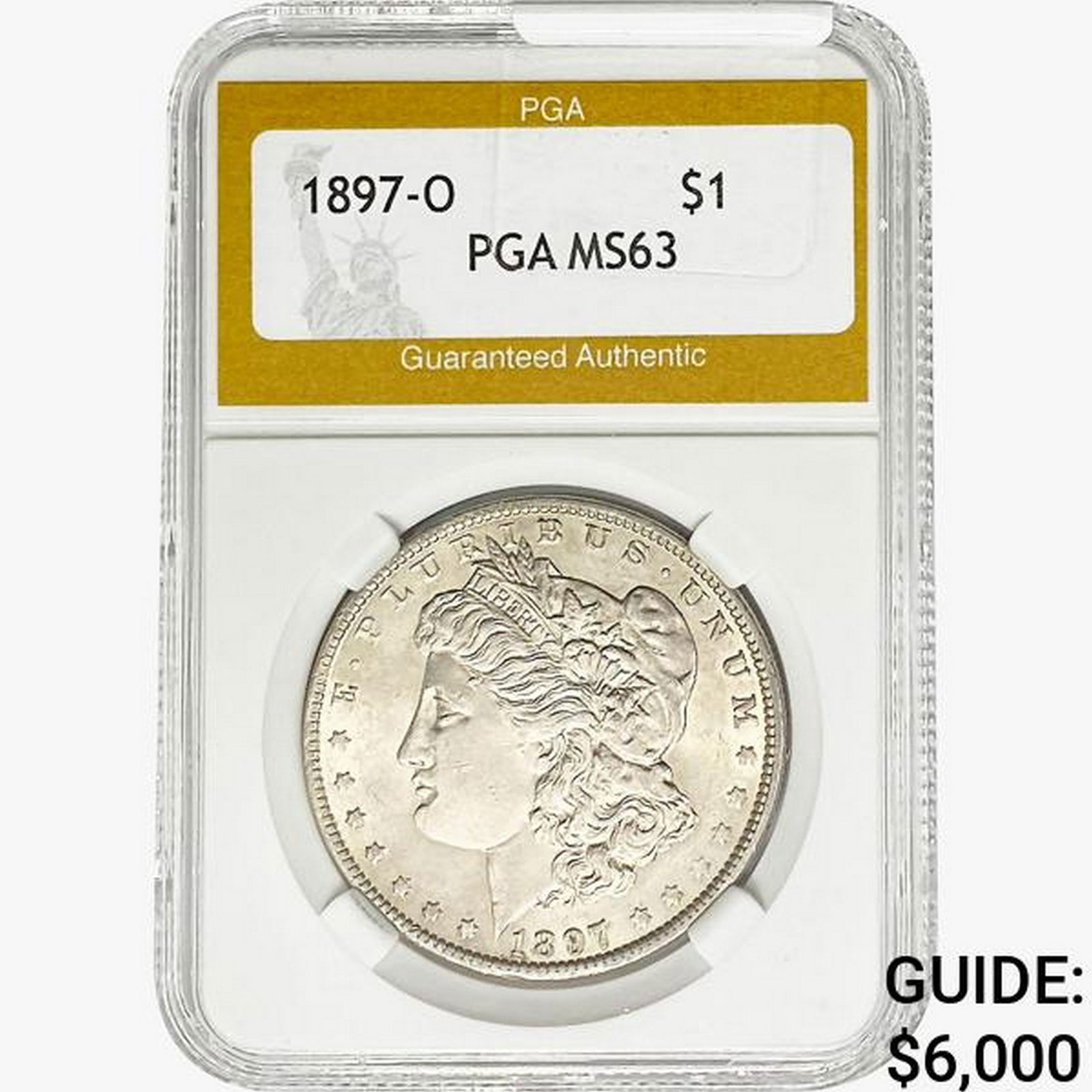1897-O Morgan Silver Dollar PGA MS63 (1 of 2)