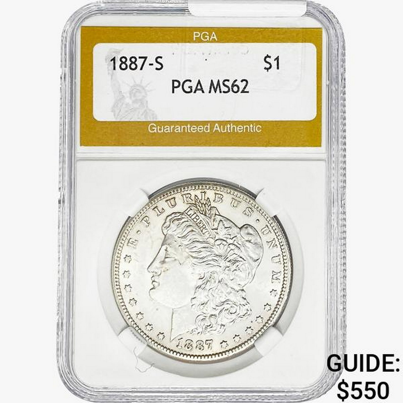 1887-S Morgan Silver Dollar PGA MS62 (1 of 2)