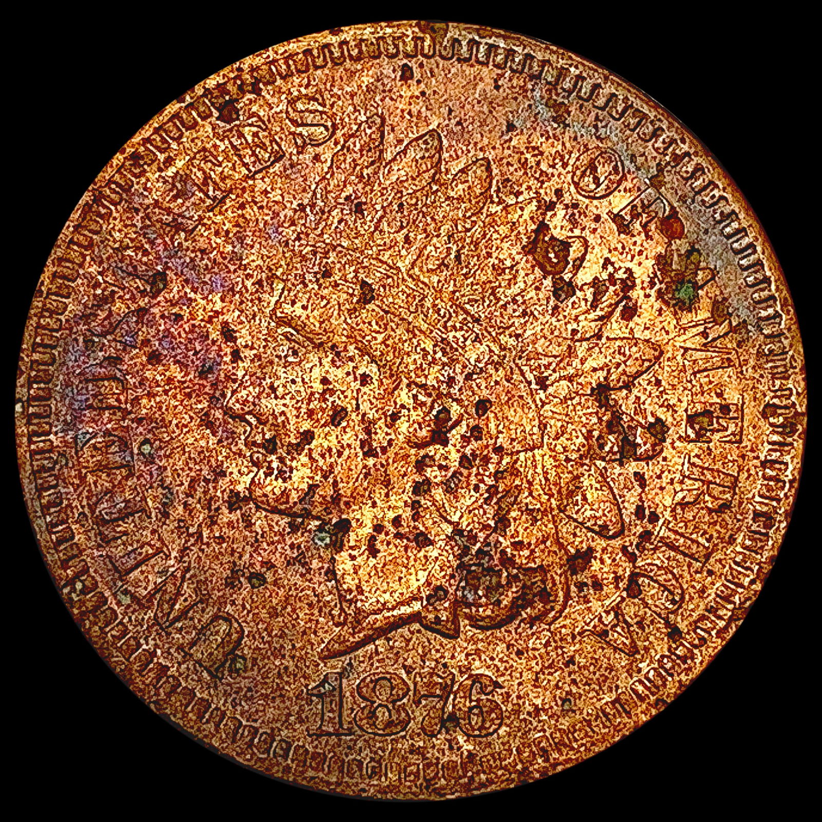 1876 Indian Head Cent NICELY CIRCULATED (1 of 2)