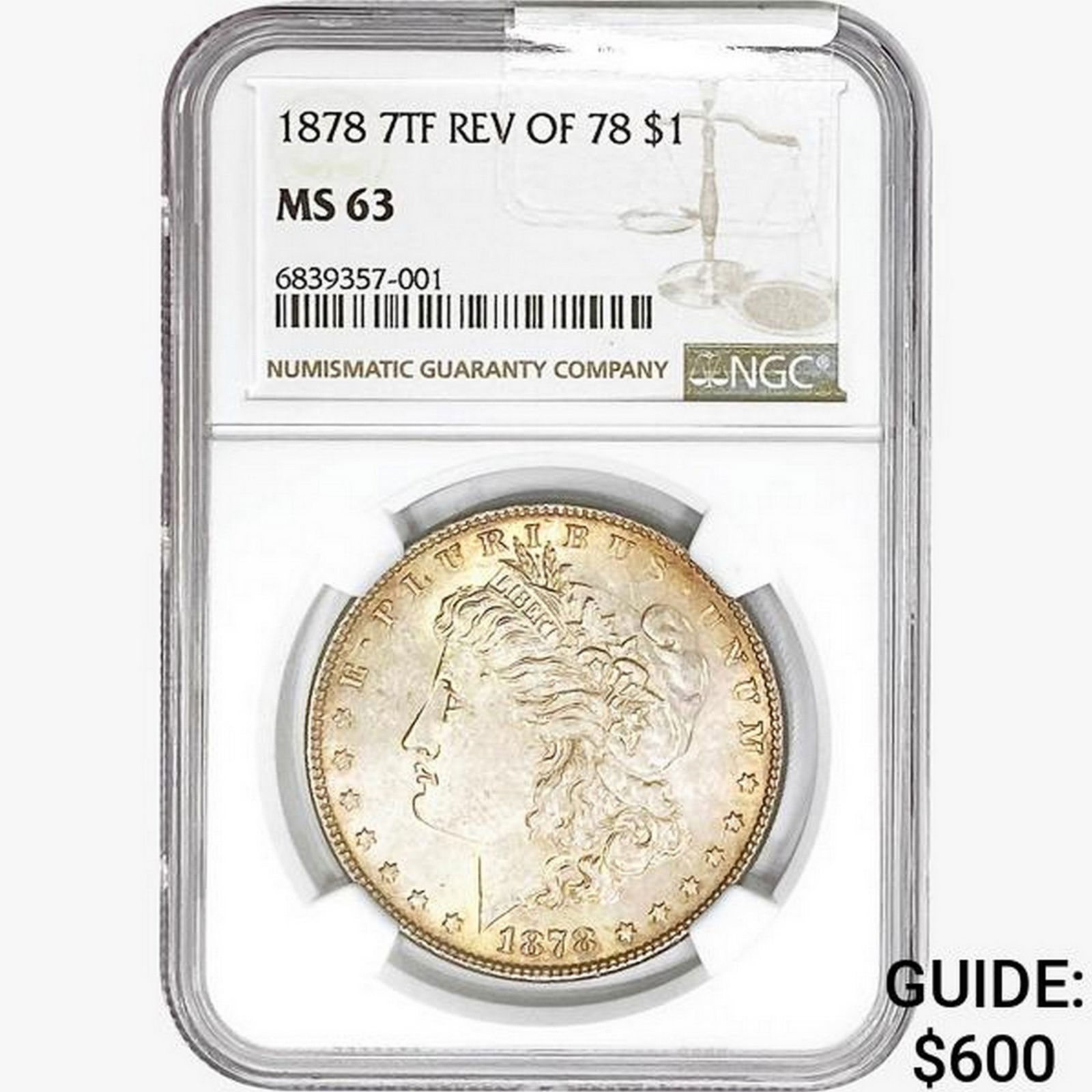 1878 Morgan Silver Dollar NGC MS63 REV of 78 (1 of 2)