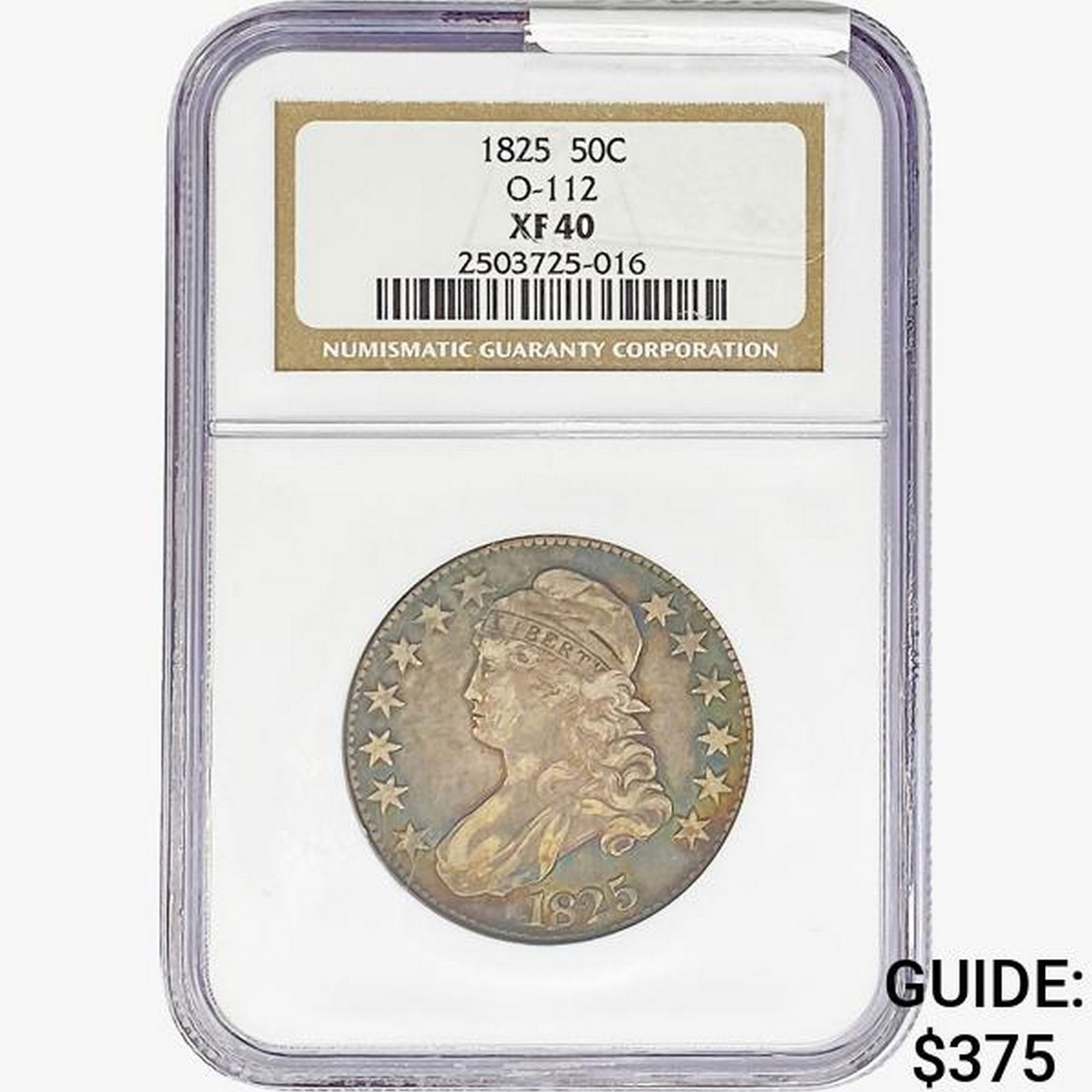 1825 Capped Bust Half Dollar NGC XF40 O-112 (1 of 2)