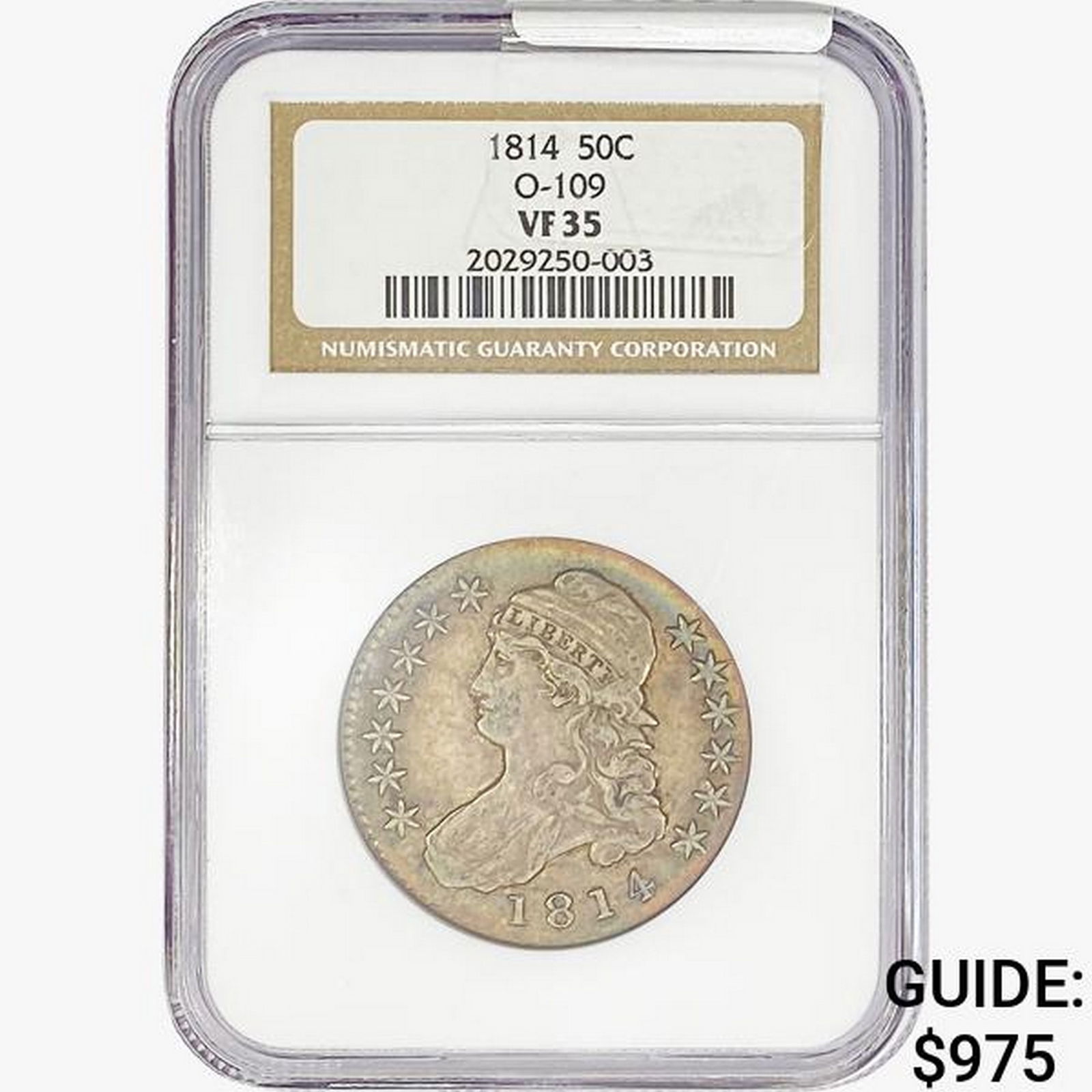 1814 Capped Bust Half Dollar NGC VF35 O-109 (1 of 2)