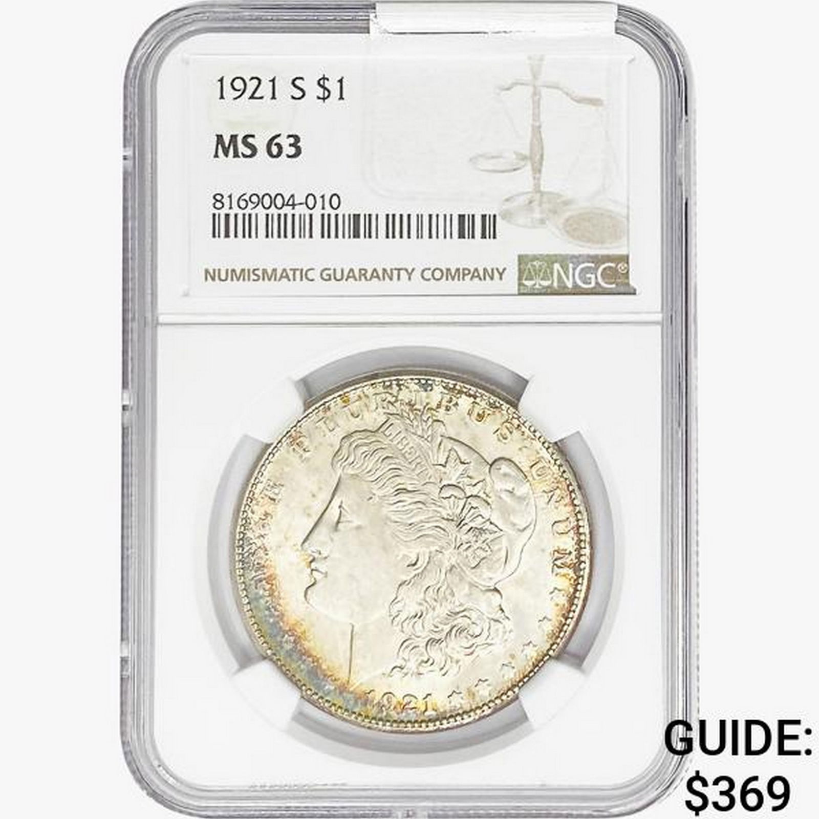 1921-S Morgan Silver Dollar NGC MS63 (1 of 2)