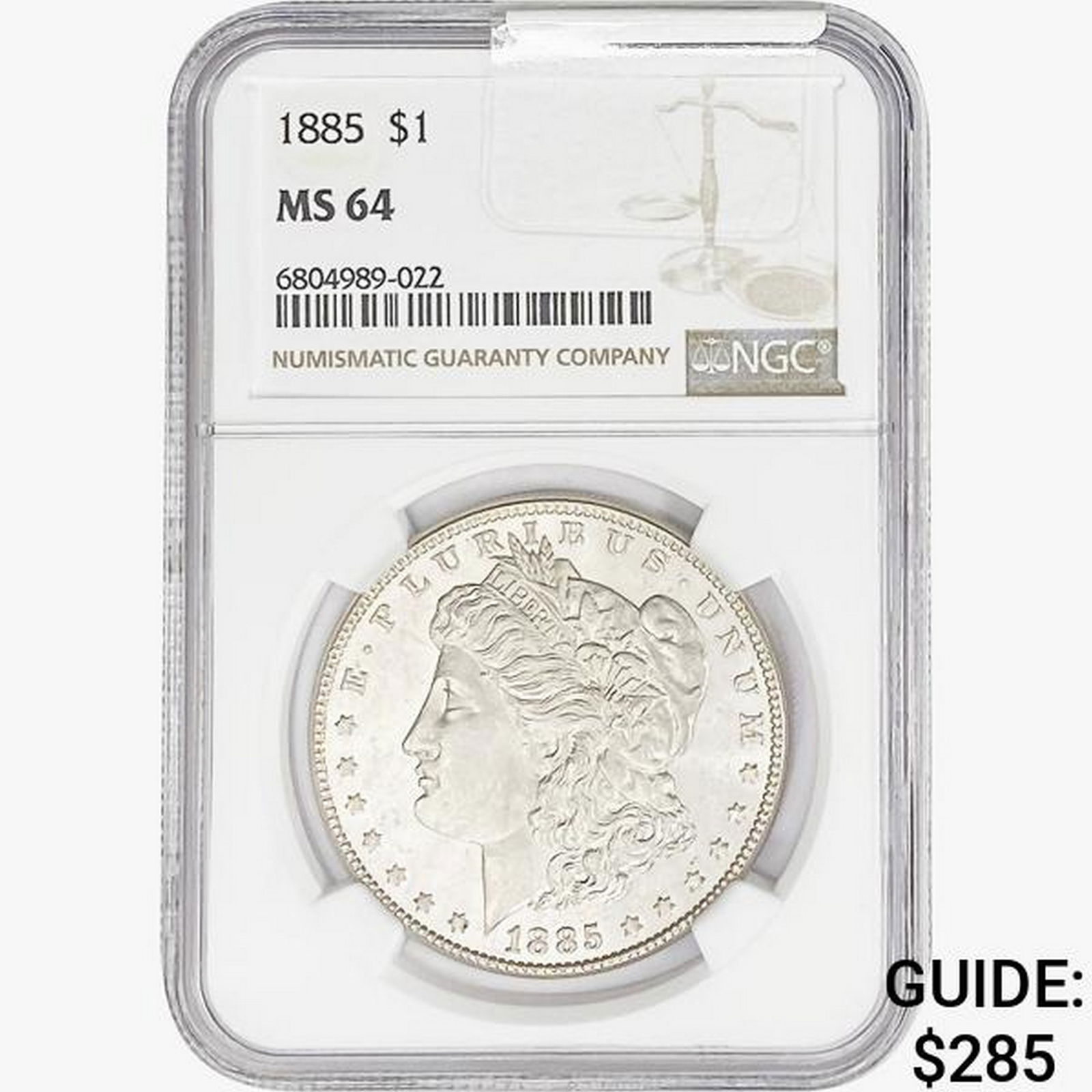 1885 Morgan Silver Dollar NGC MS64 (1 of 2)