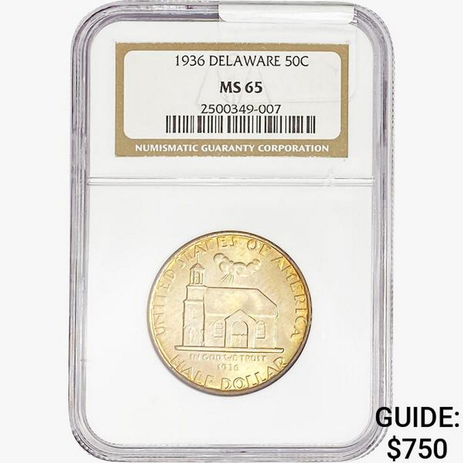 1936 Delaware Half Dollar NGC MS65 (1 of 2)