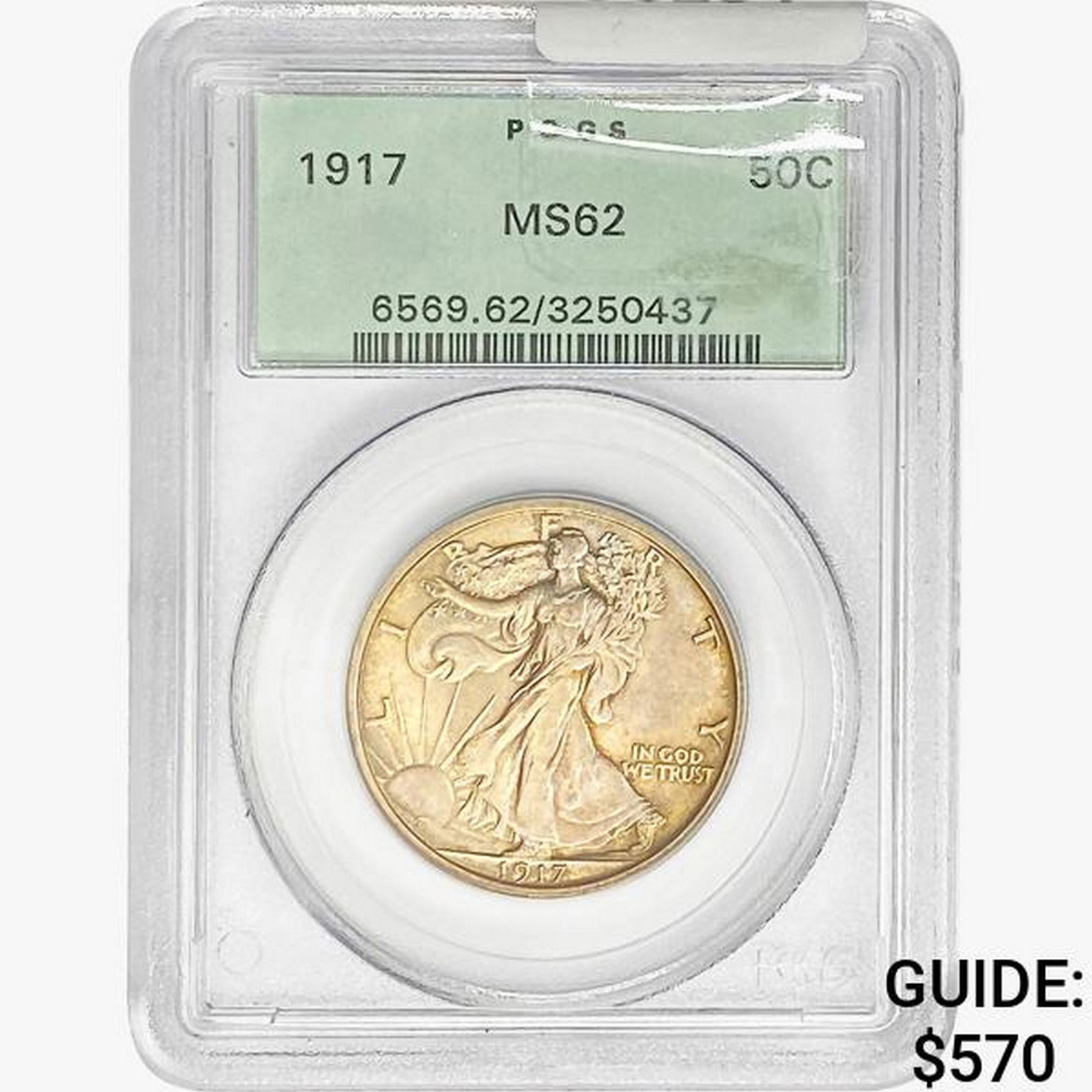 1917 Walking Liberty Half Dollar PCGS MS62 (1 of 2)