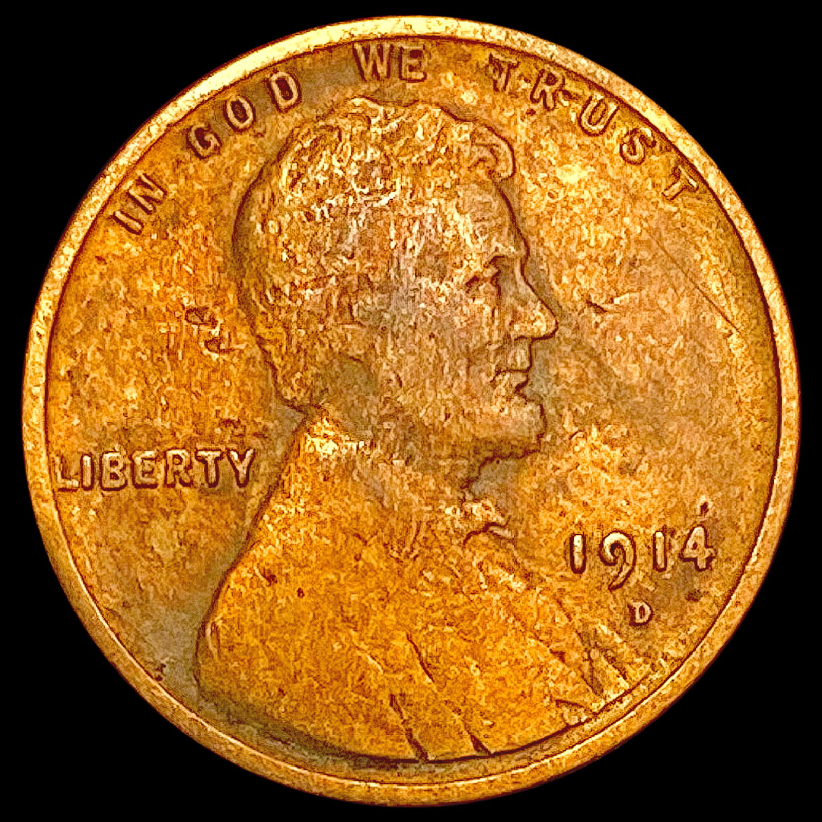 1914-D Wheat Cent LIGHTLY CIRCULATED (1 of 2)
