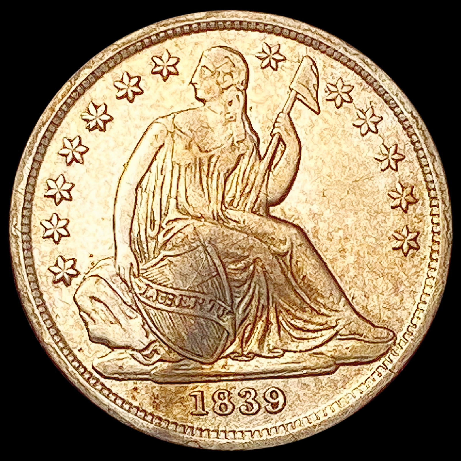 1839-O Seated Liberty Dime CLOSELY UNCIRCULATED (1 of 2)