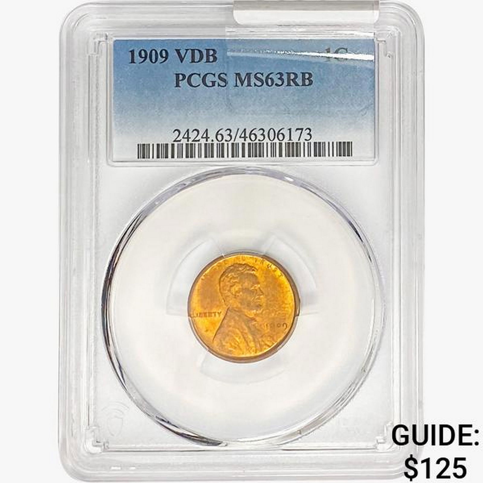 1909 VDB Wheat Cent PCGS MS63 RB (1 of 2)