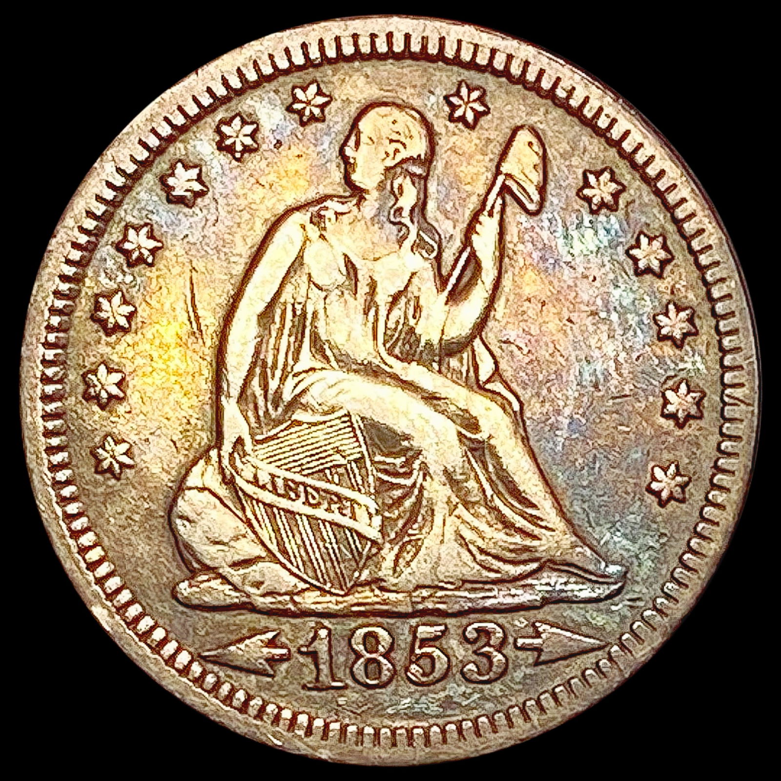 1853 Seated Liberty Quarter LIGHTLY CIRCULATED (1 of 2)