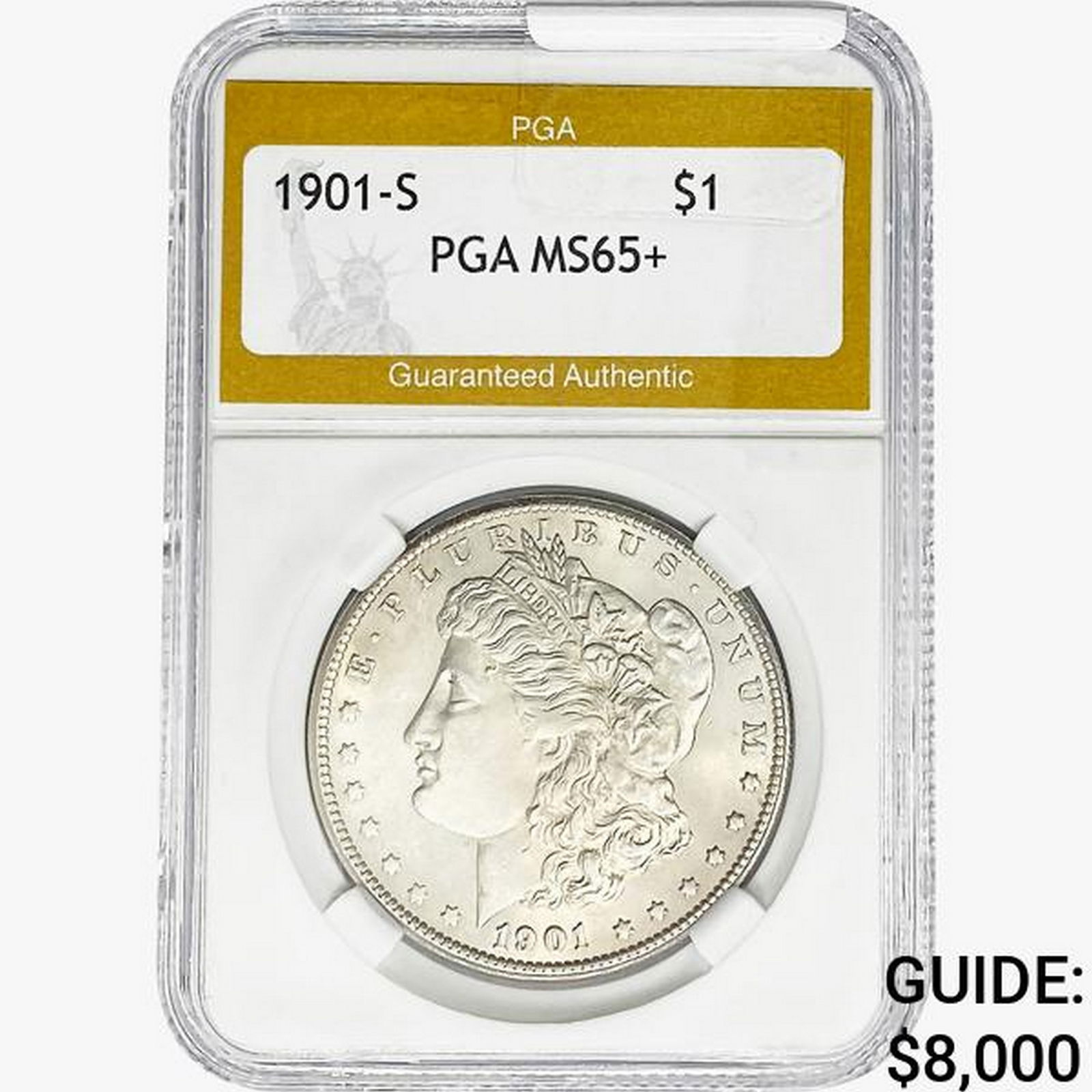 1901-S Morgan Silver Dollar PGA MS65+ (1 of 2)