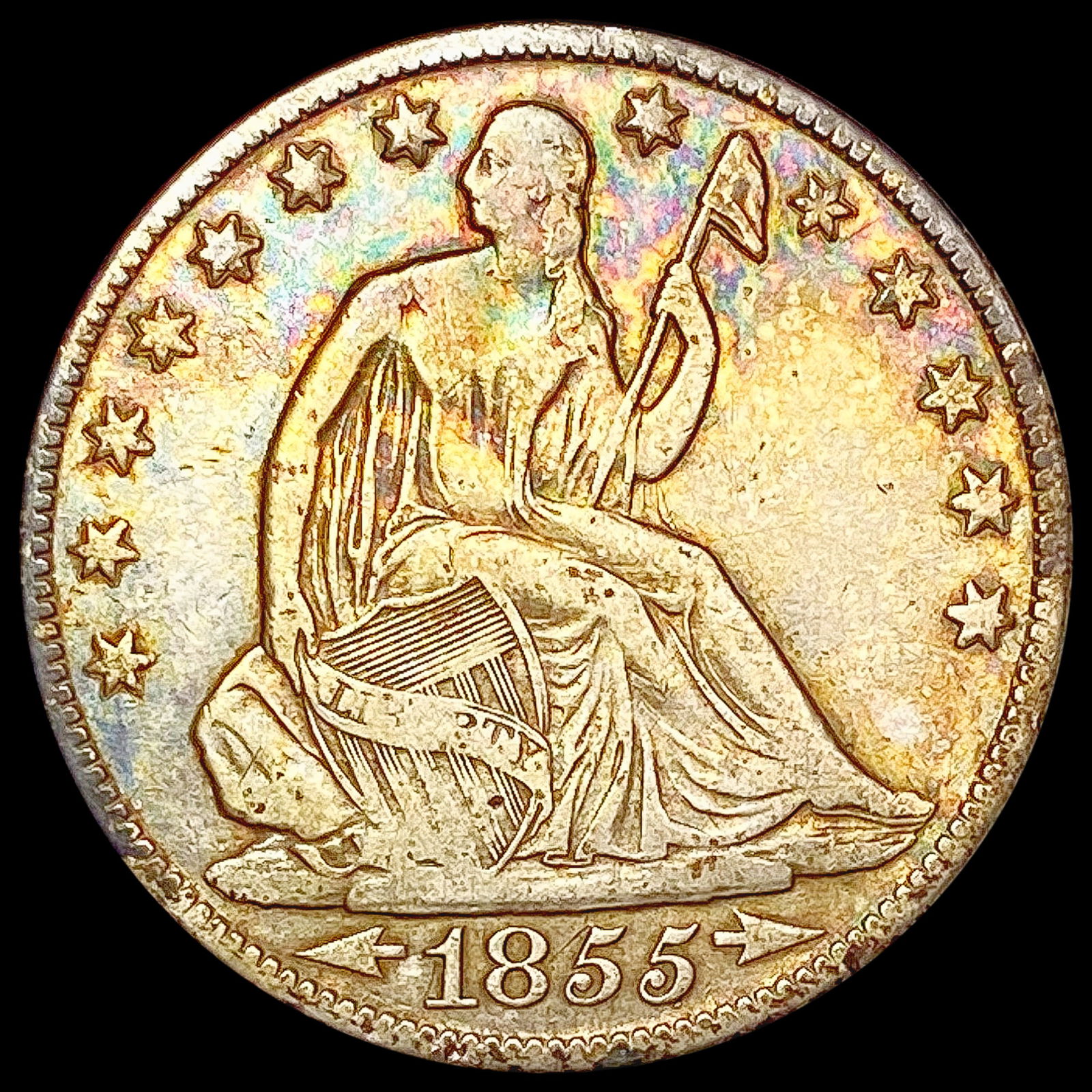 1855-O Seated Liberty Half Dollar LIGHTLY CIRCULATED (1 of 2)