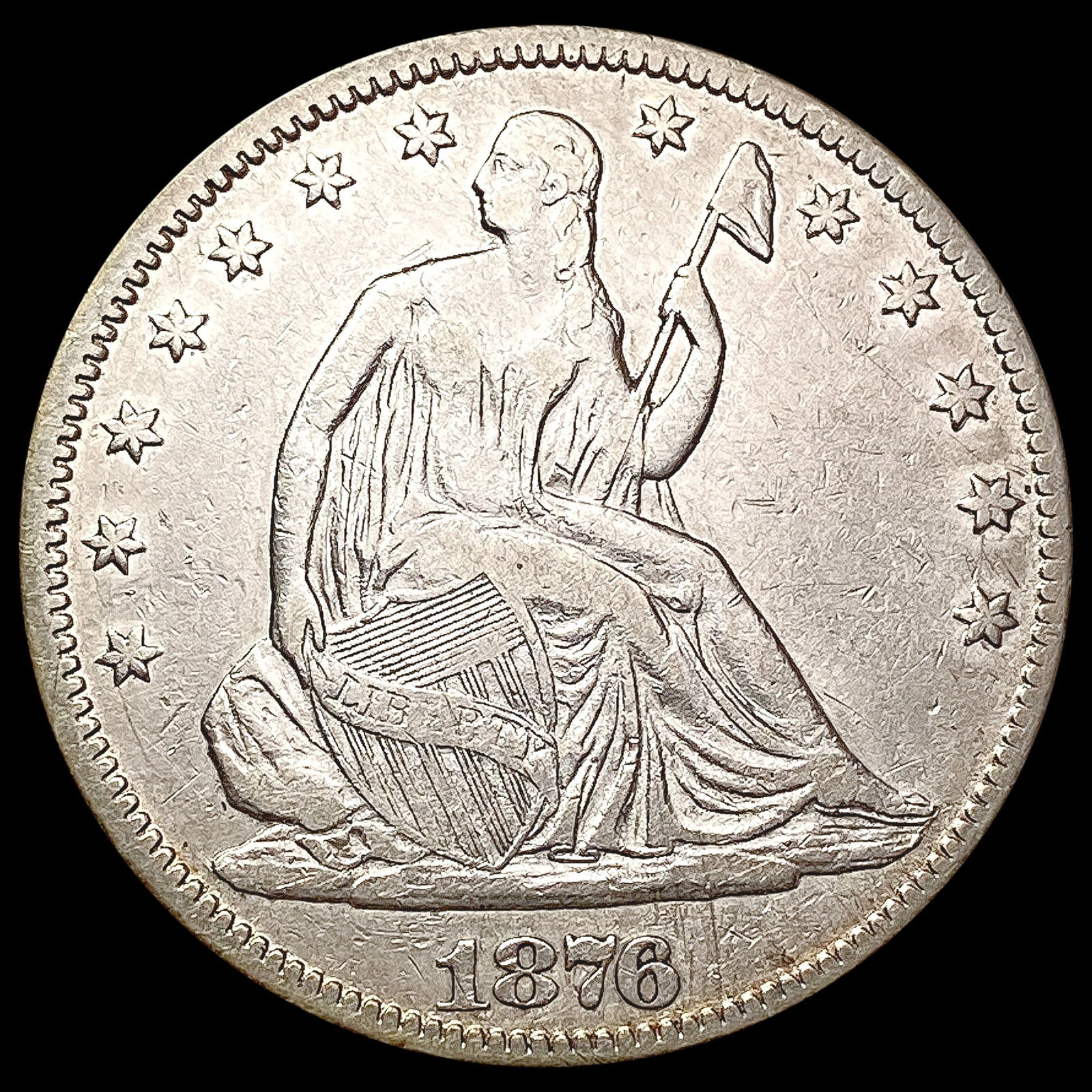 1876 Seated Liberty Half Dollar CLOSELY UNCIRCULATED (1 of 2)