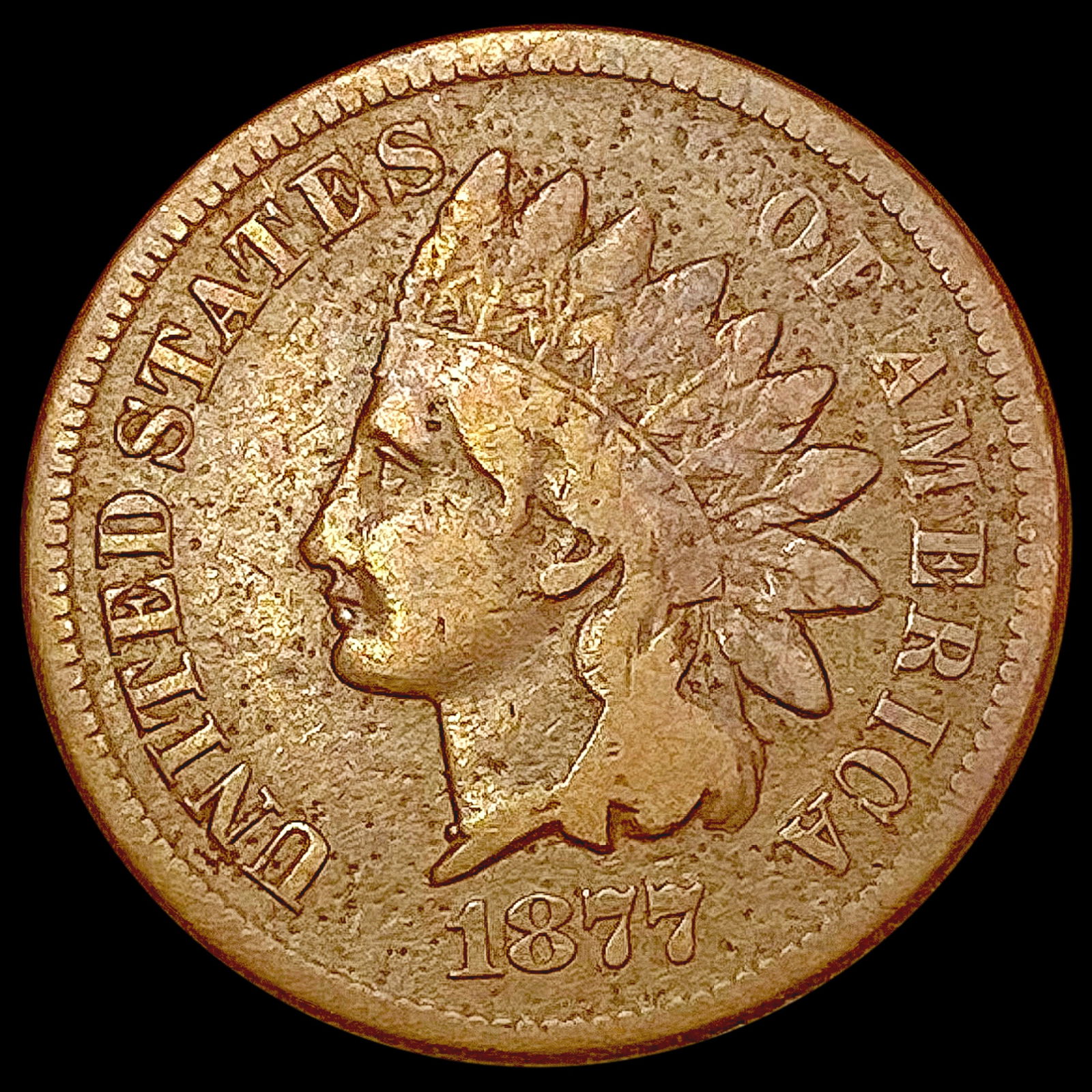 1877 Indian Head Cent NICELY CIRCULATED (1 of 2)