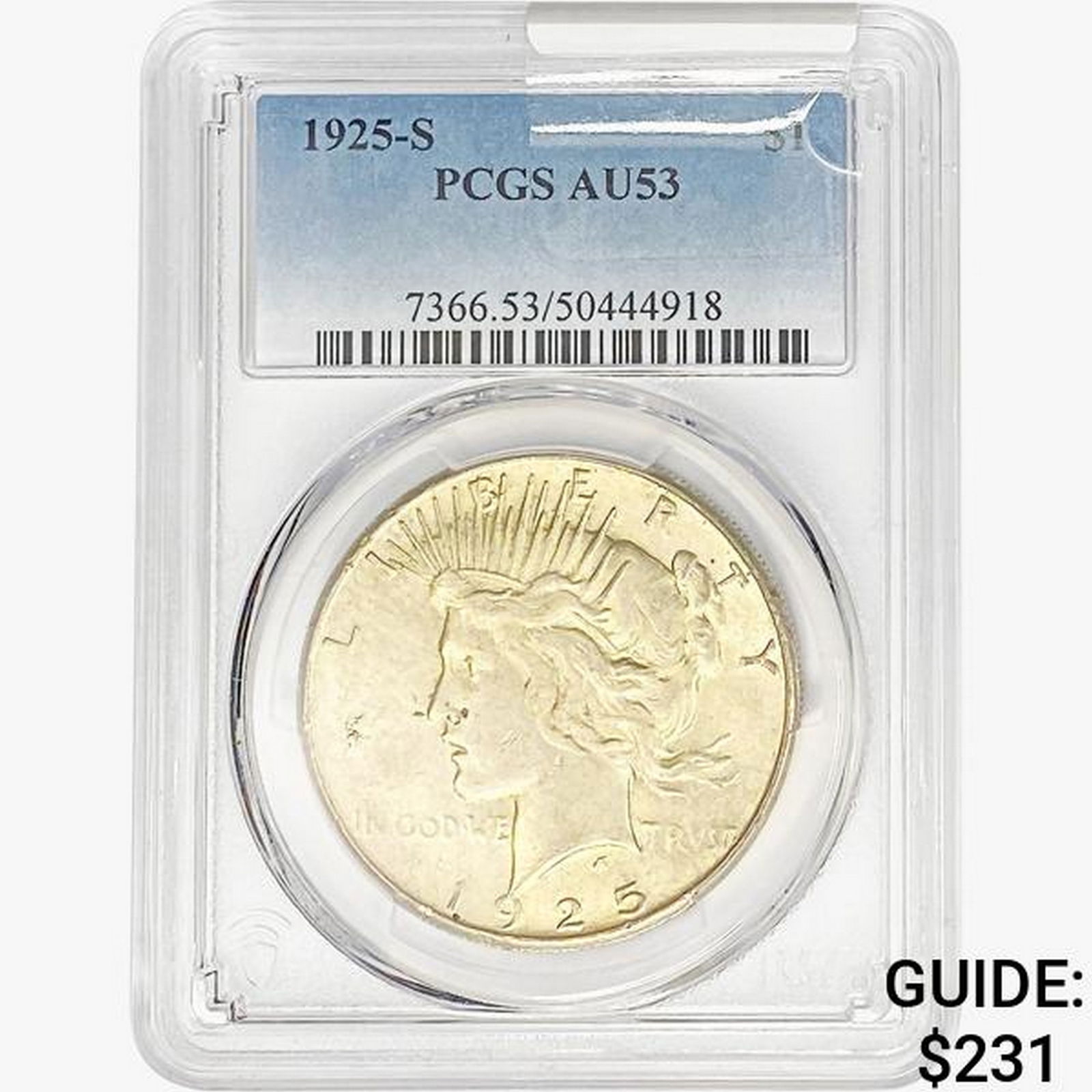 1925-S Silver Peace Dollar PCGS AU53 (1 of 2)