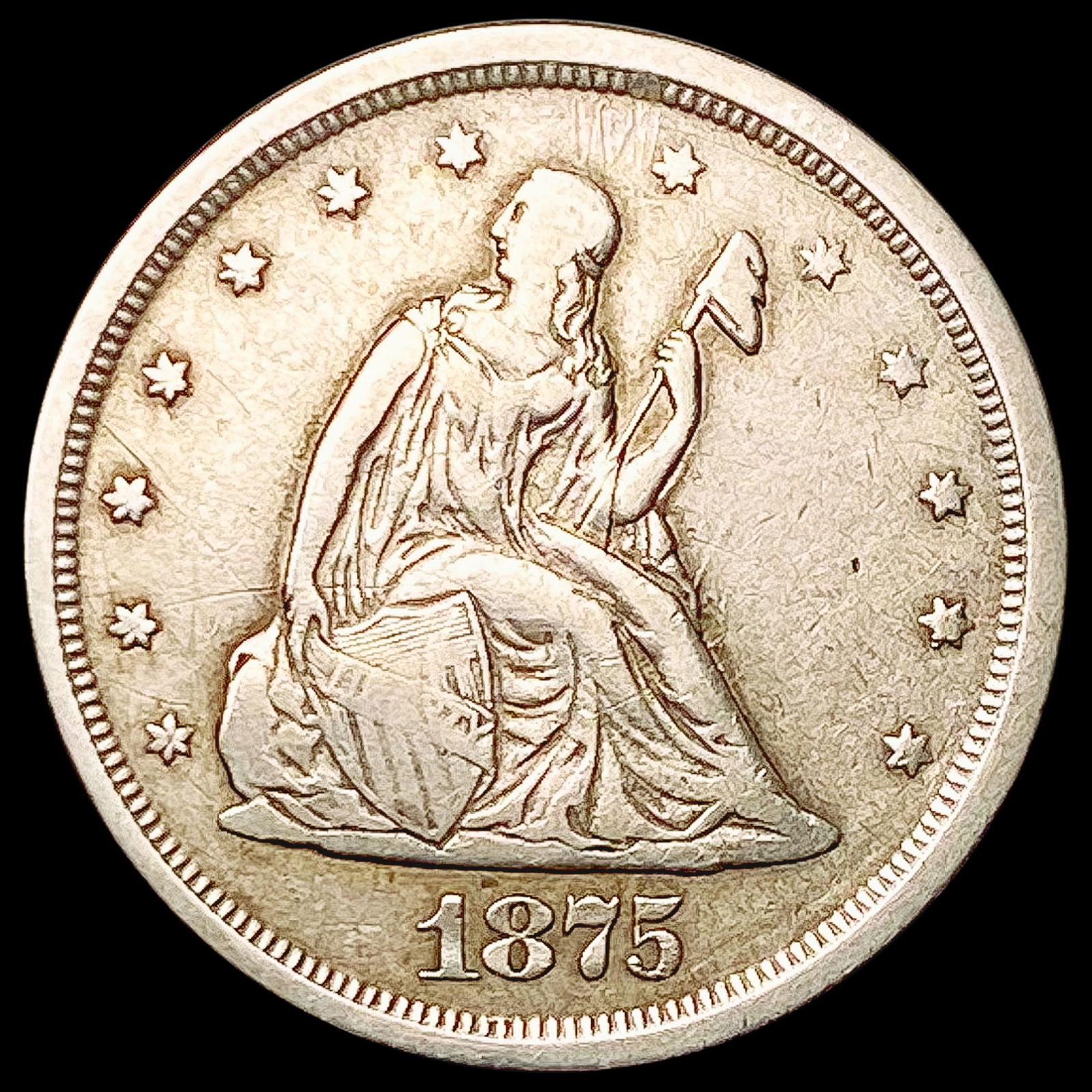 1875-S Twenty Cent Piece LIGHTLY CIRCULATED (1 of 2)