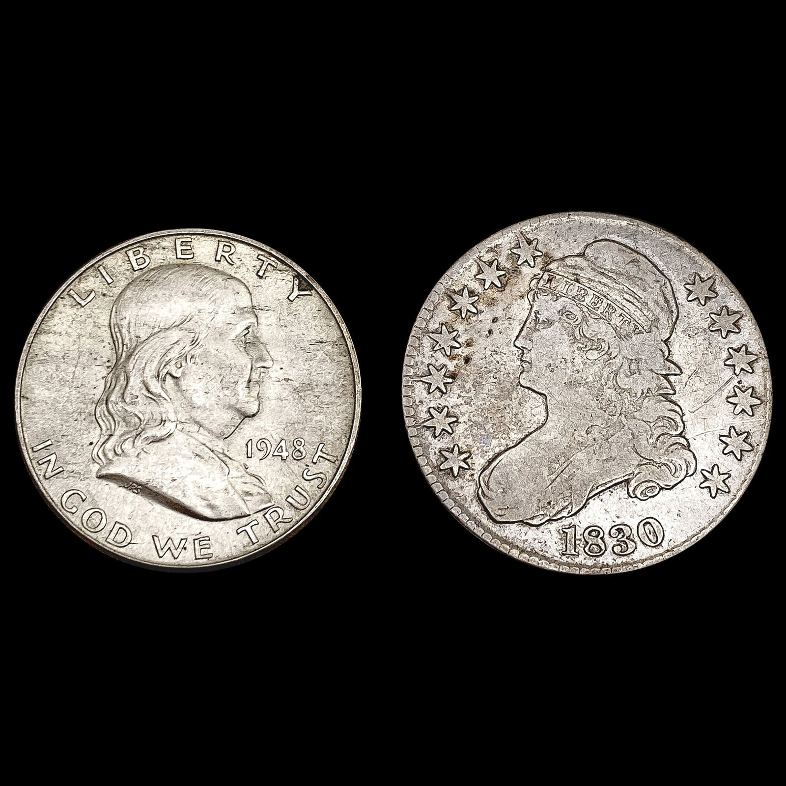 [2] 1830&1948 Varied Half Dollars HIGH GRADE (1 of 2)