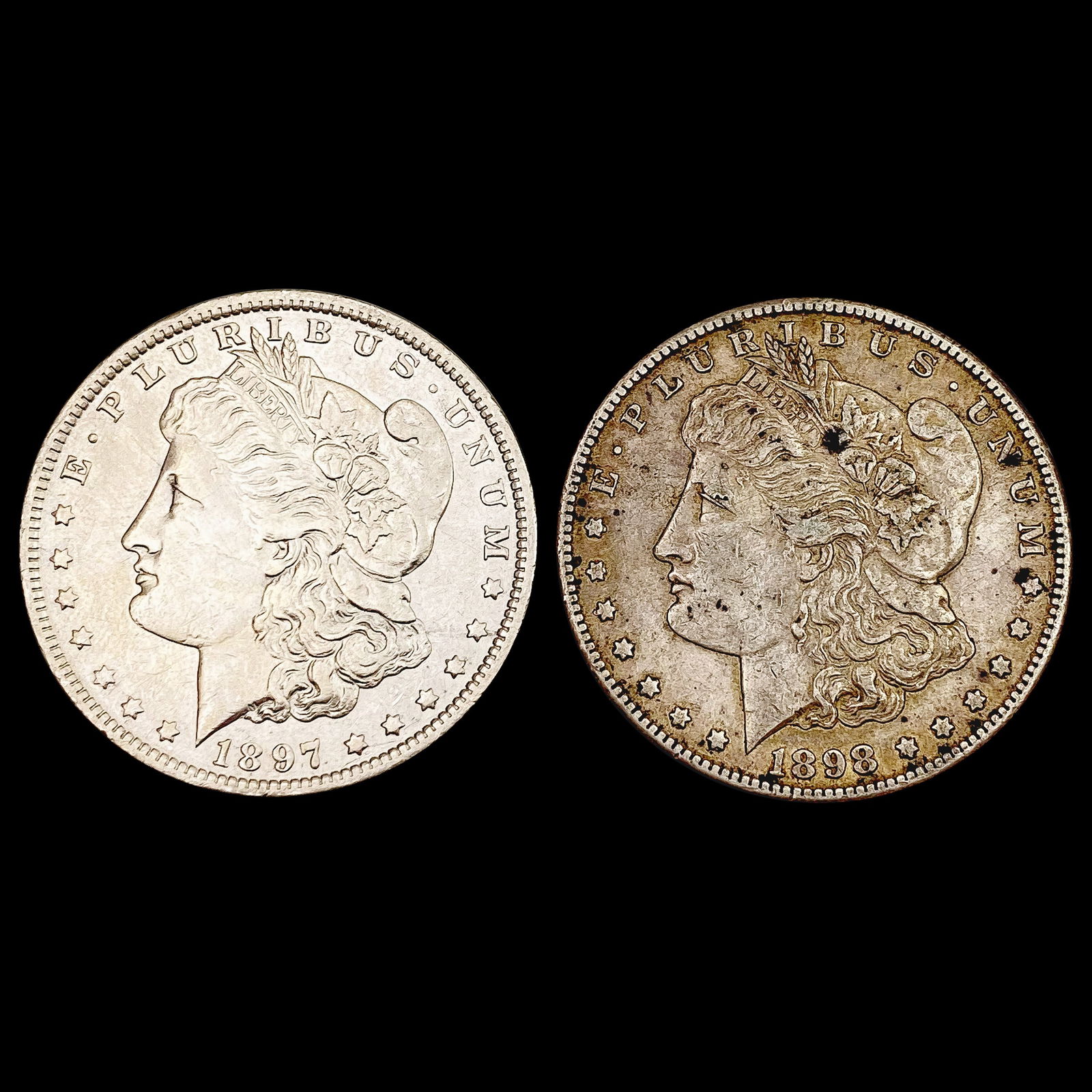 [2] 1897-O&1898-S Morgan Silver Dollar CLOSELY UNCIRCULATED (1 of 2)