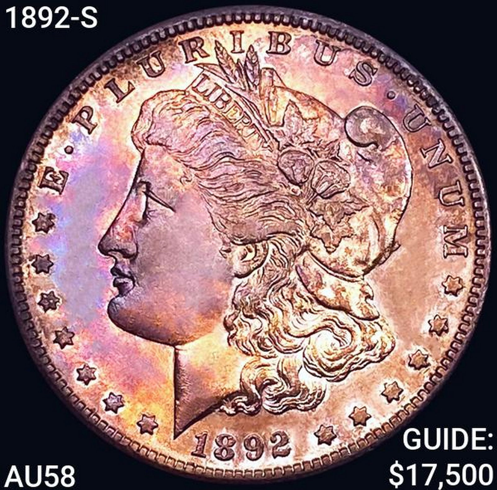 1892-S Morgan Silver Dollar CHOICE AU (1 of 2)
