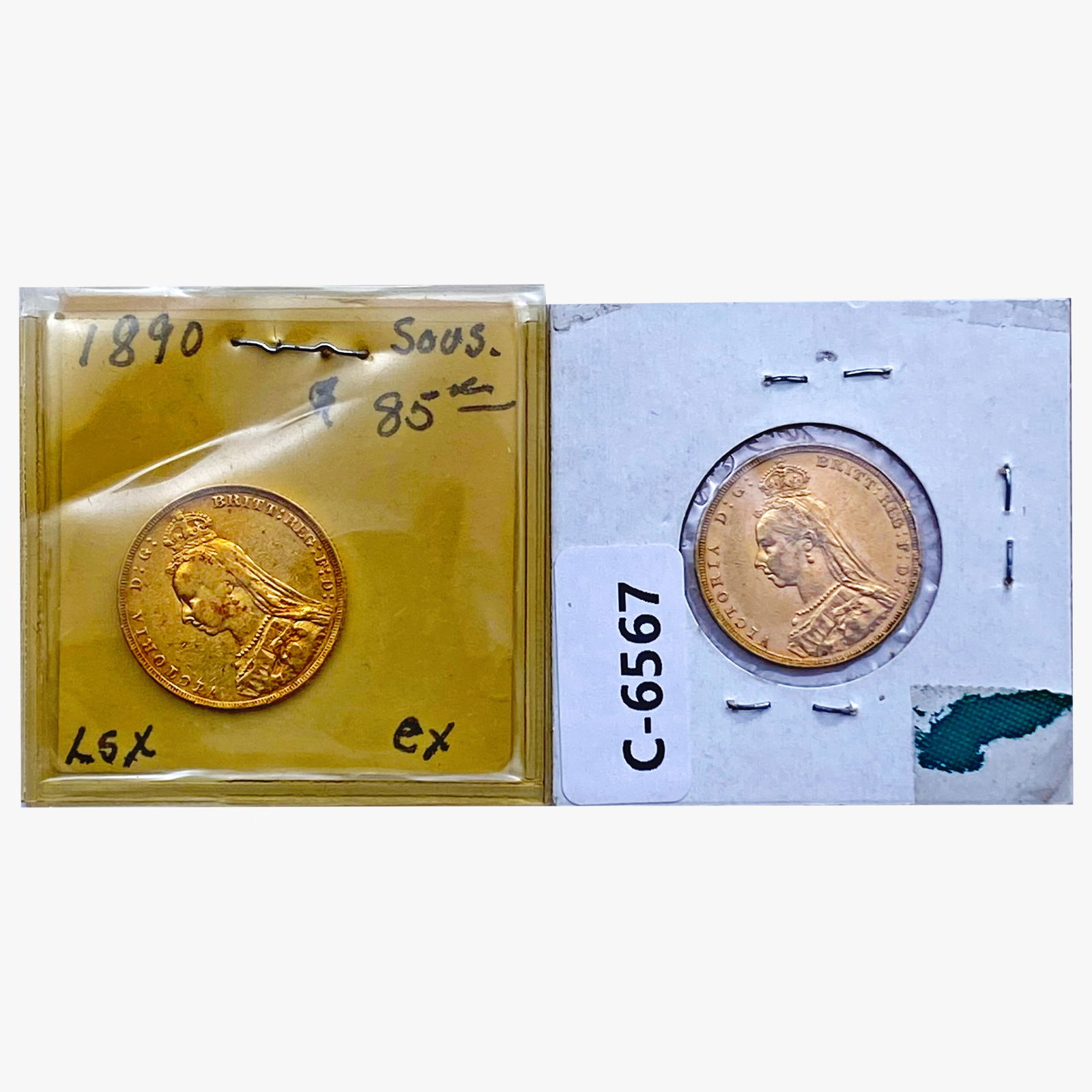 [2] 1890-1892 .471oz Gold Sovereigns (1 of 2)