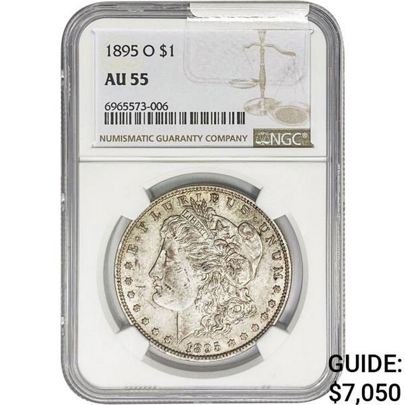 1895-O Morgan Silver Dollar NGC AU55 (1 of 2)