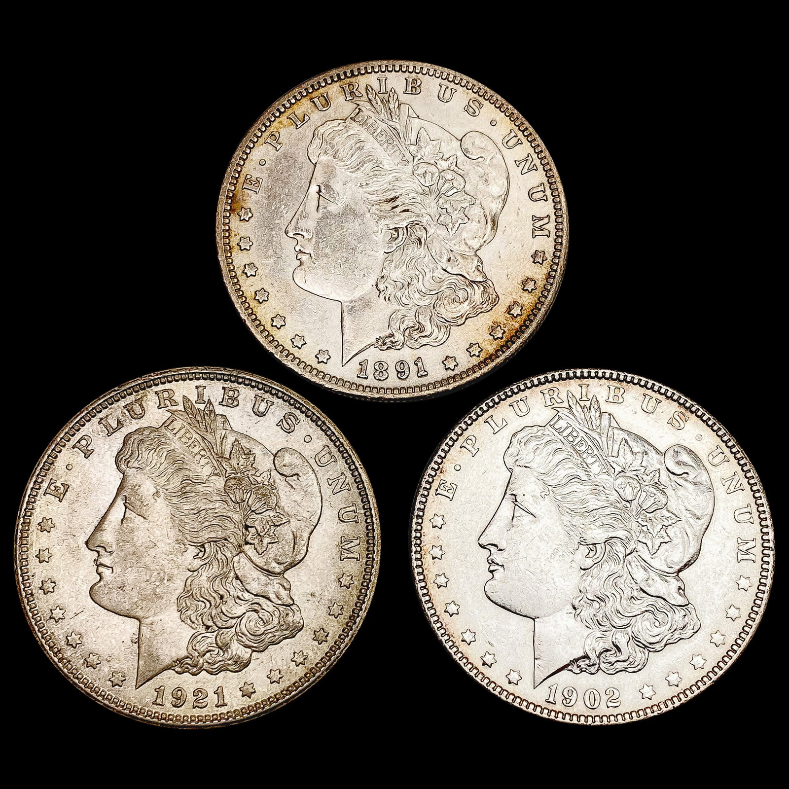 1891-1921 [3] Morgan Silver Dollar UNCIRCULATED (1 of 2)