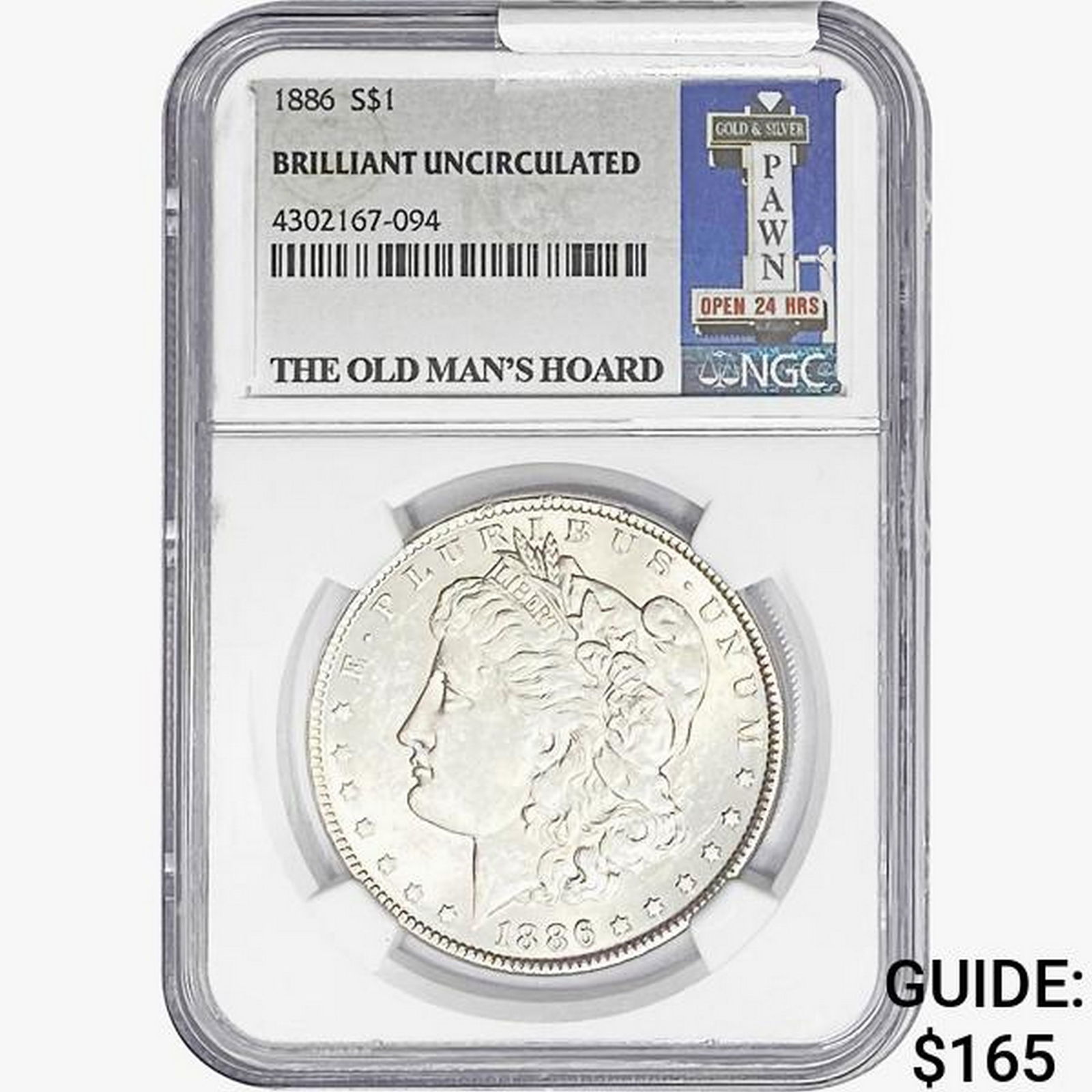 1886 Morgan Silver Dollar NGC BU (1 of 2)