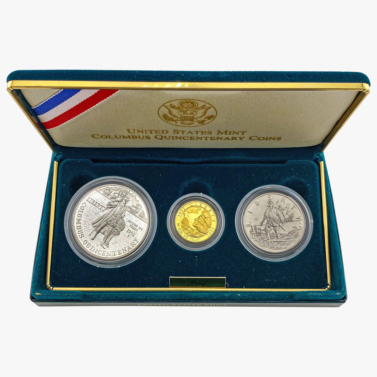 [3] 1992 U.S. Columbus Quincentenary Gold & Silver Coins (1 of 3)