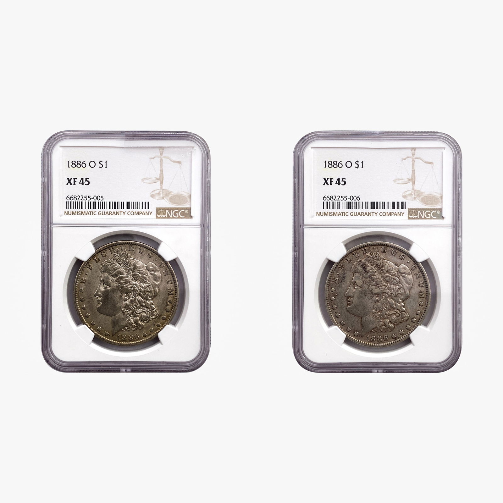 [2] 1886-O Morgan Silver Dollar NGC XF45 (1 of 5)