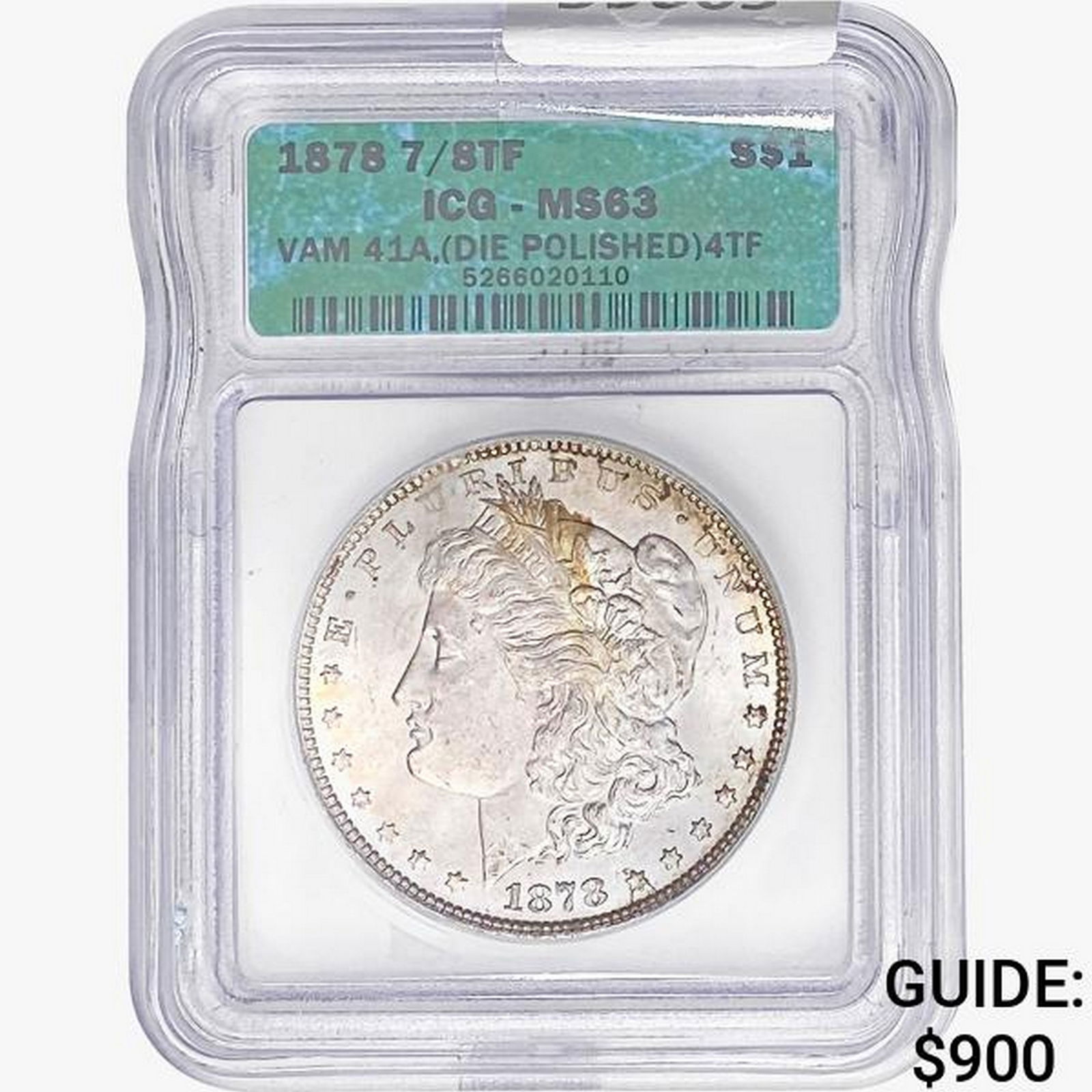 1878 7/8TF Morgan Silver Dollar ICG MS63 VAM41A (1 of 2)