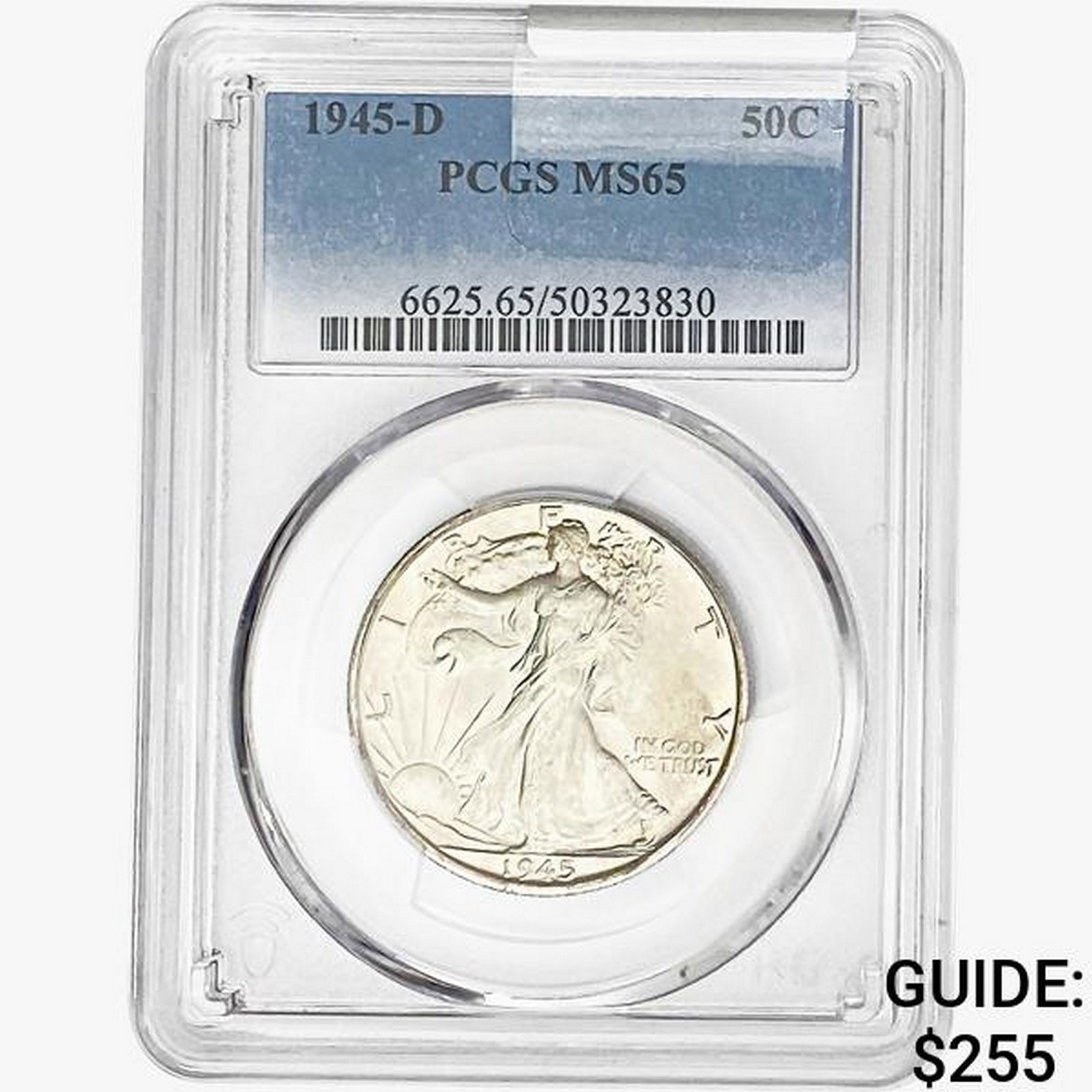 1945-D Walking Liberty Half Dollar PCGS MS65 (1 of 2)