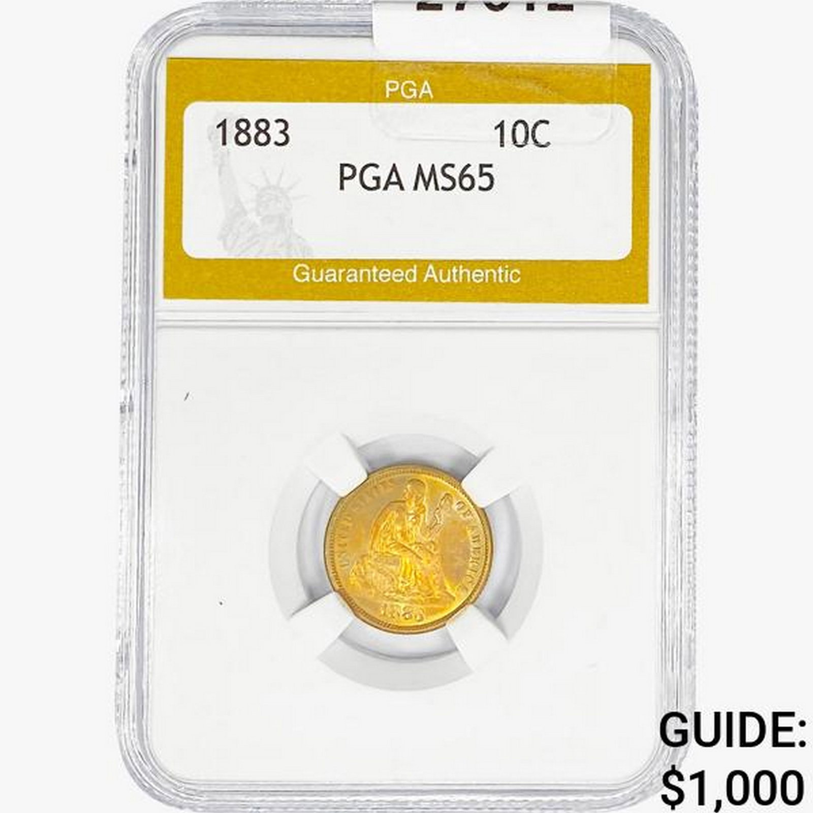 1883 Seated Liberty Dime PGA MS65: 1883 Seated Liberty Dime PGA MS65