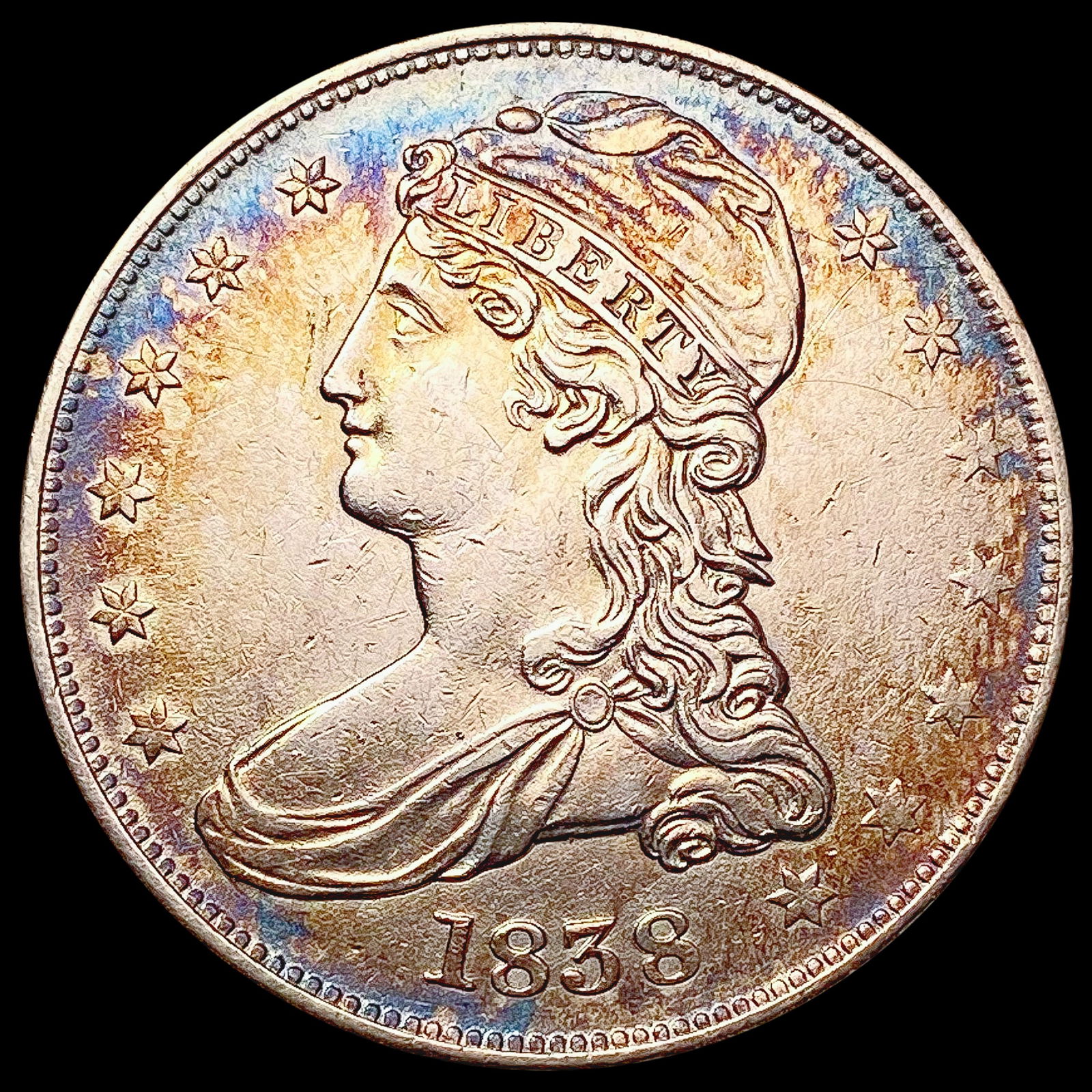 1838 Capped Bust Half Dollar CHOICE AU (1 of 2)