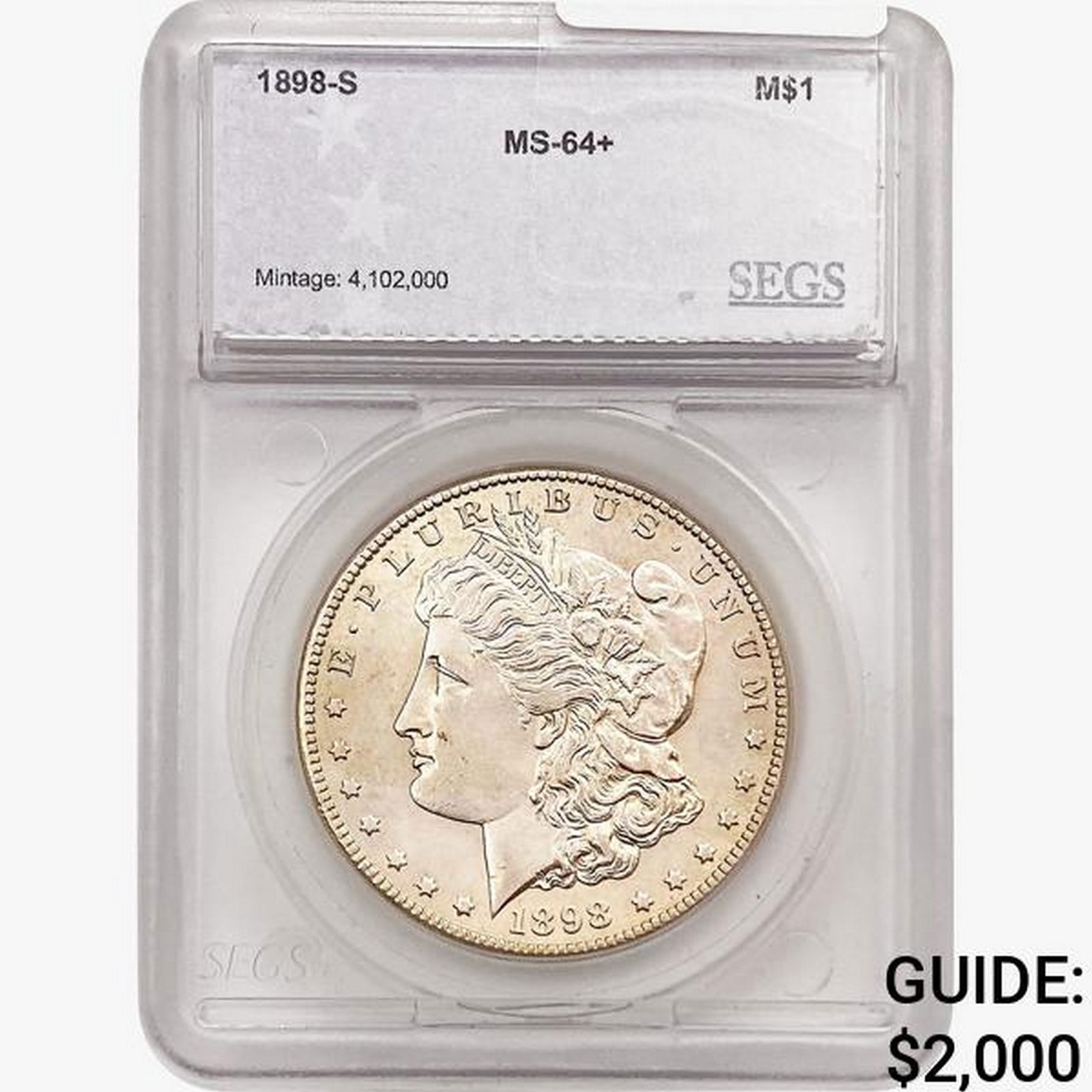 1898-S Morgan Silver Dollar SEGS MS64+ (1 of 2)