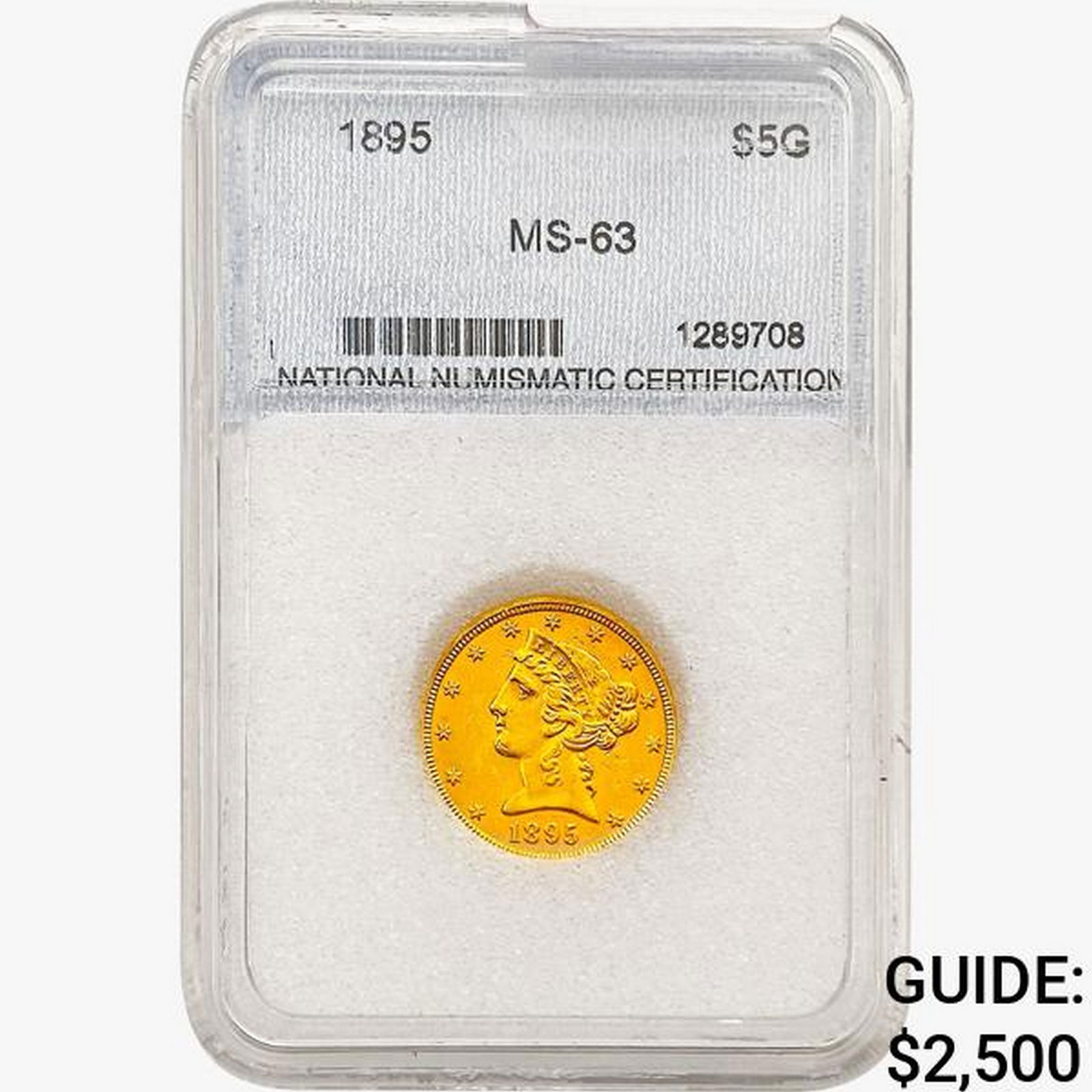 1895 $5 Gold Half Eagle NNC MS63 (1 of 2)