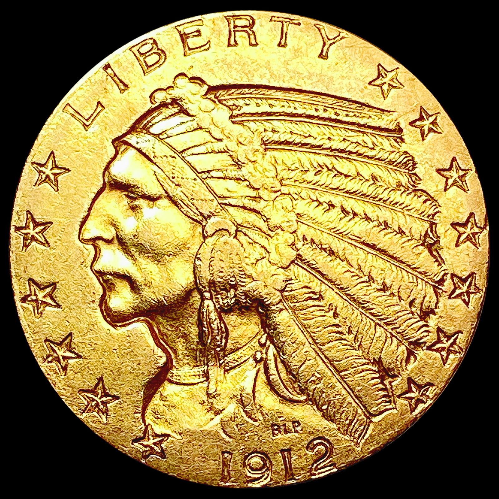1912 $5 Gold Half Eagle CLOSELY UNCIRCULATED (1 of 2)